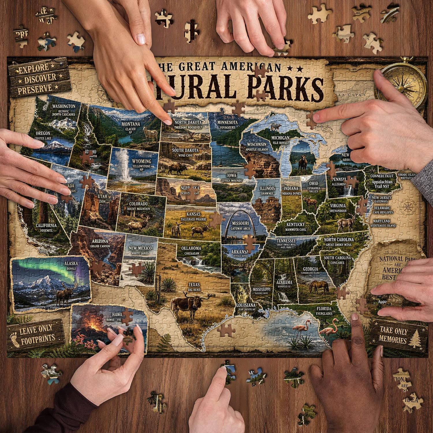 American Parks Jigsaw Puzzle 1000 Piece