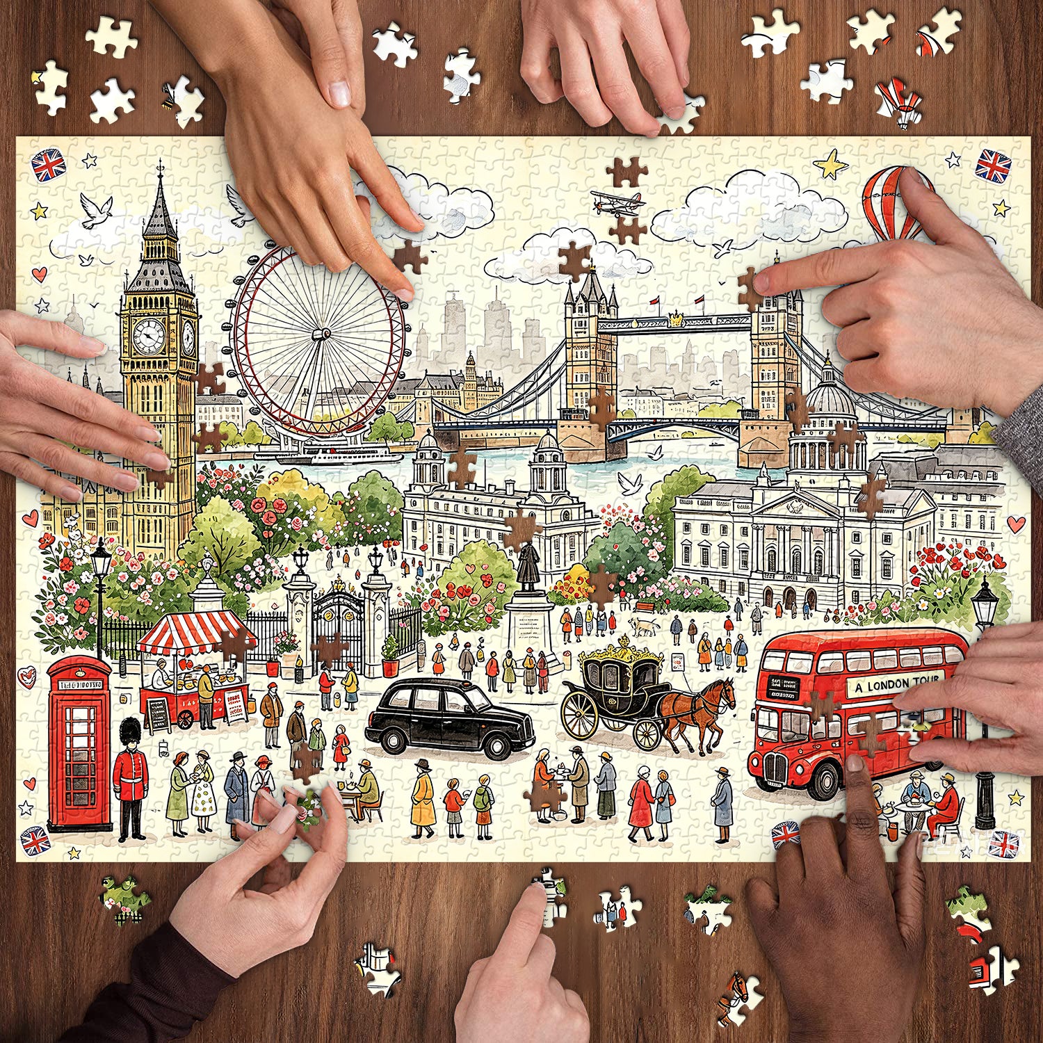 Puzzle panorama urbain 1000 pièces