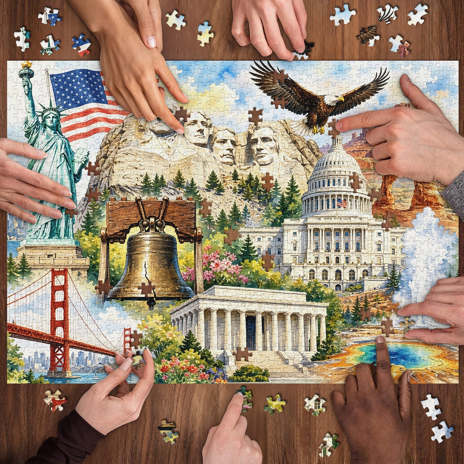 American Landmarks Journey Jigsaw Puzzle 1000 Pieces