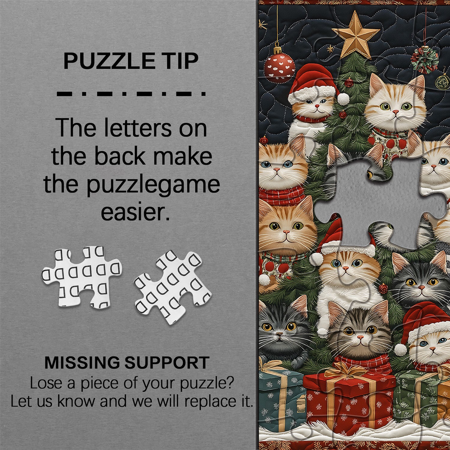 Cat Christmas Tree Jigsaw Puzzle 1000 Piece