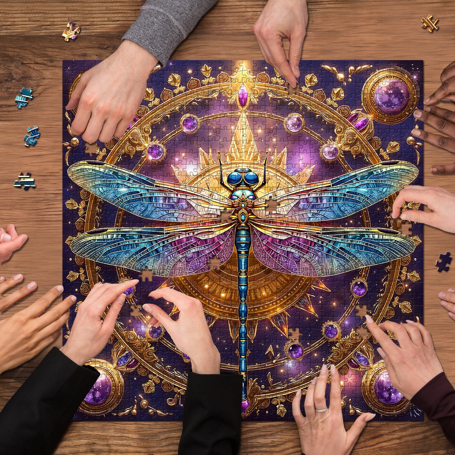 Starry Sky Dragonfly Jigsaw Puzzle 1000 Pieces