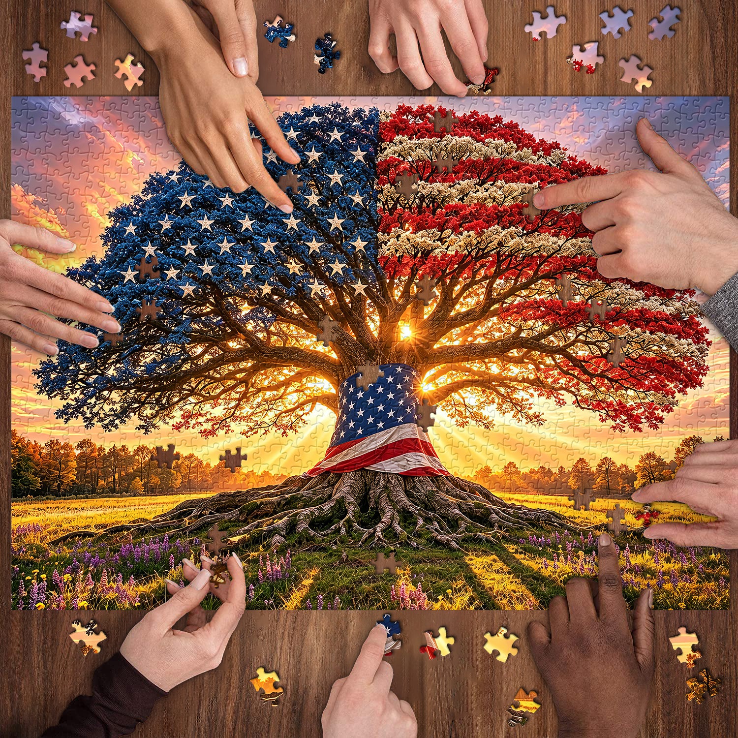 Liberty Root Oak Jigsaw Puzzle 1000 Pieces – Fun-Puzzle