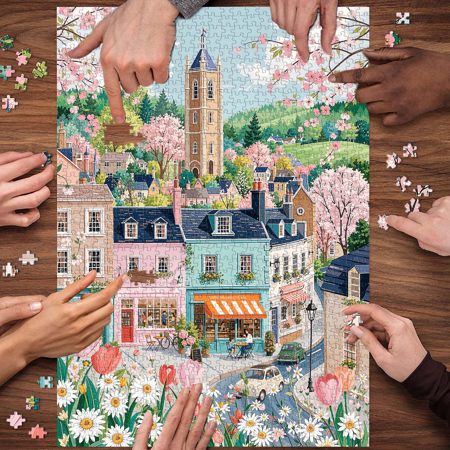 Spring Village Jigsaw Puzzle 1000 Piece