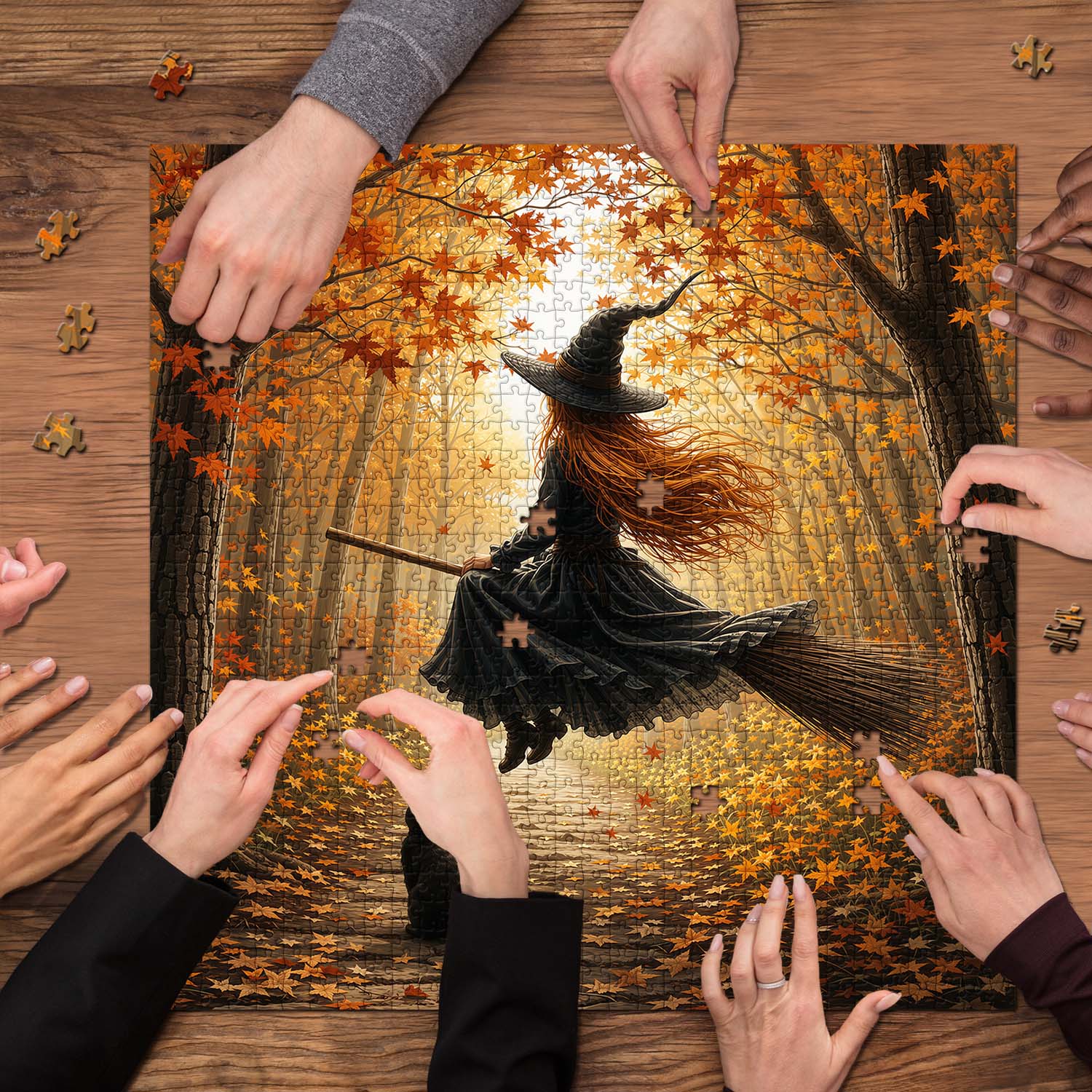 Maple Forest Witch Jigsaw Puzzle 1000 Piece