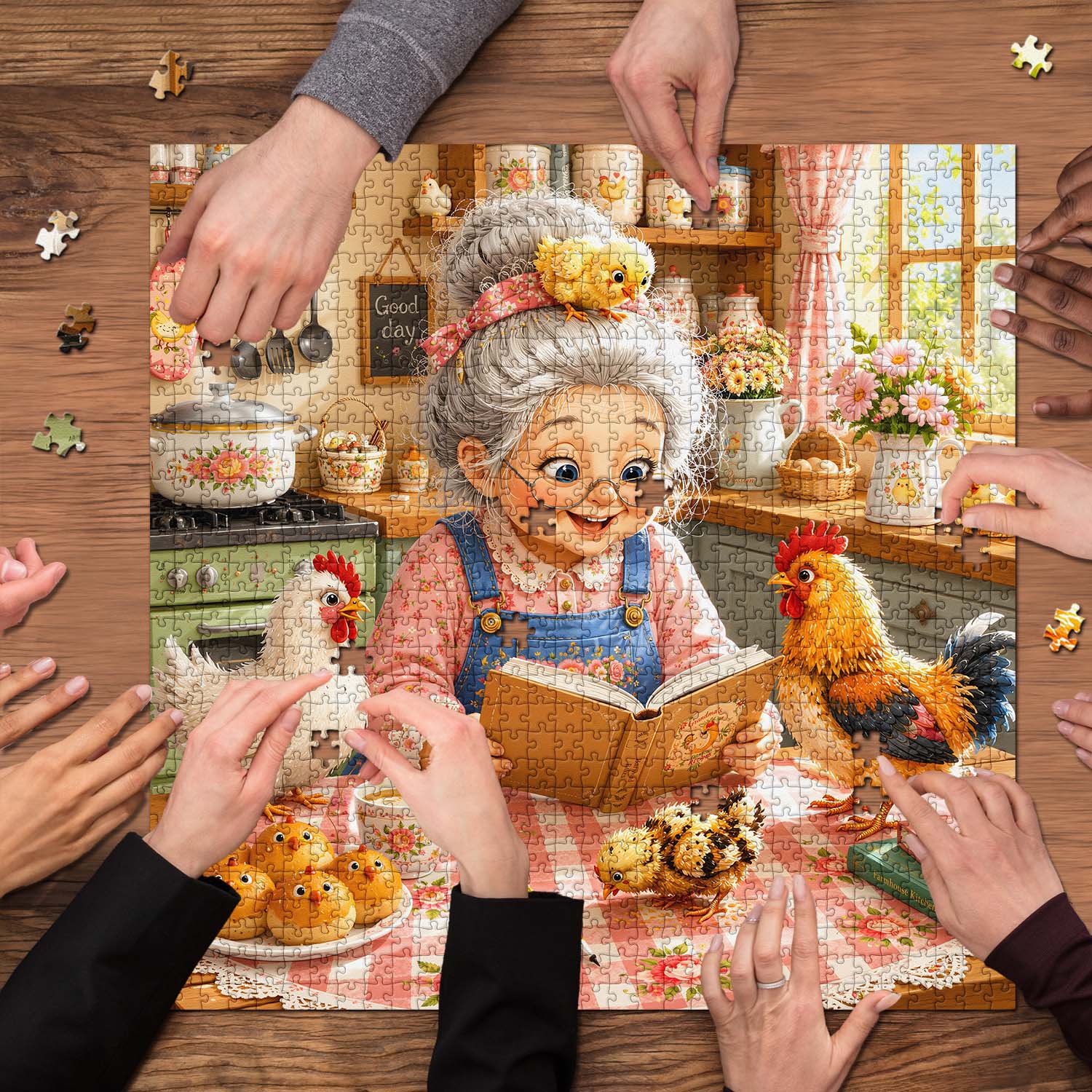 Grandma’s Chicken Kitchen Jigsaw Puzzle 1000 Pieces