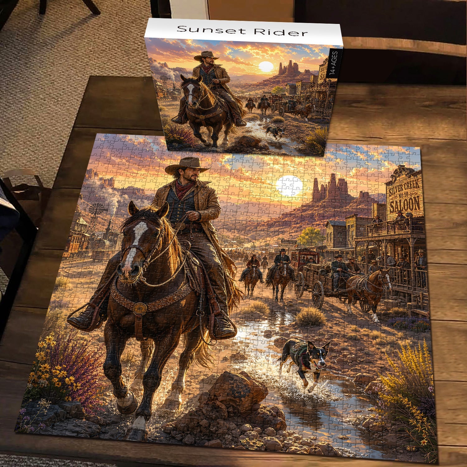 Sunset Rider Jigsaw Puzzle 1000 Piece