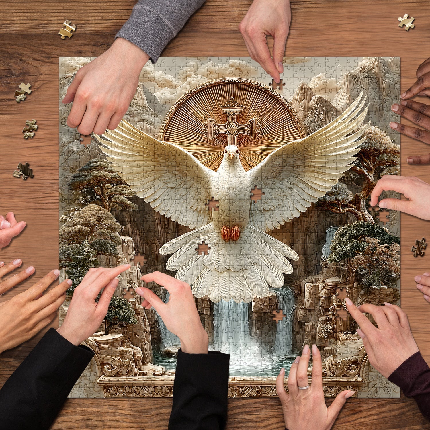 The Sacred Cascade Jigsaw Puzzle 1000 Pieces