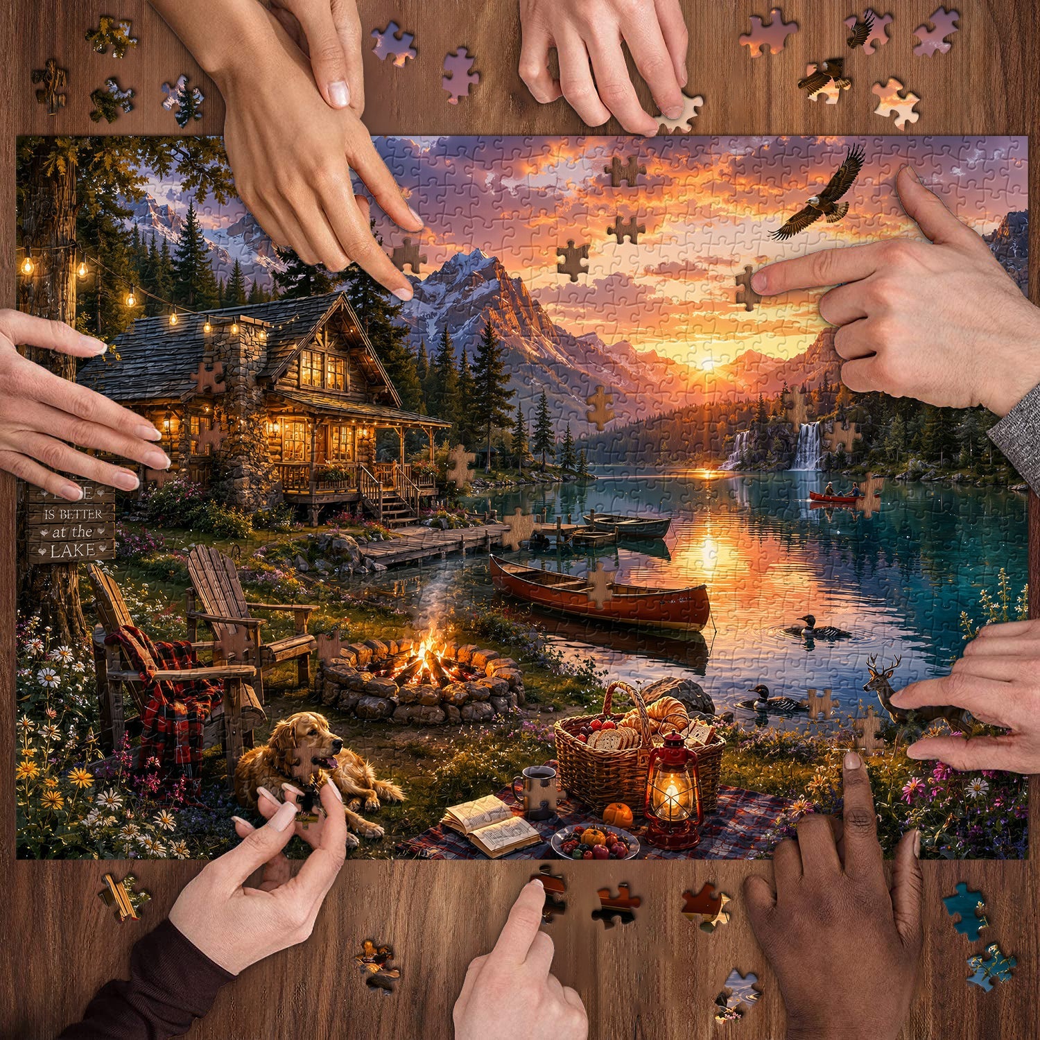 Mountain Lake Haven Jigsaw Puzzle 1000 Piece