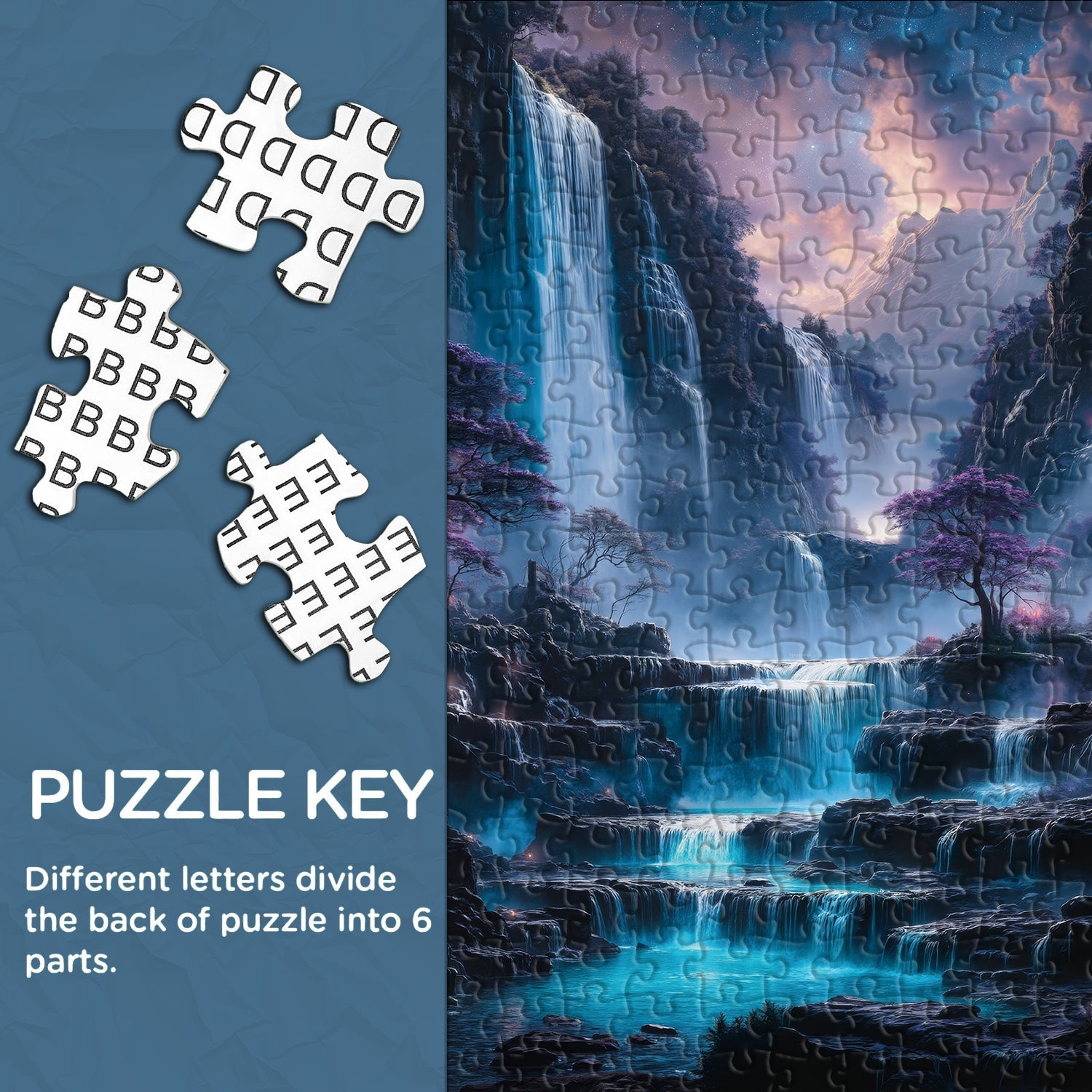 Violet Cascade Jigsaw Puzzle 1000 Pieces