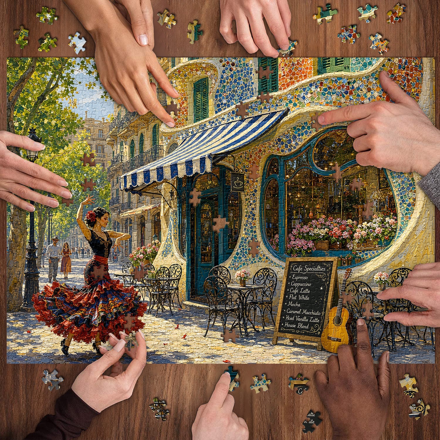 Porcelain Cafe ＆ Dancers Jigsaw Puzzle 1000 Pieces