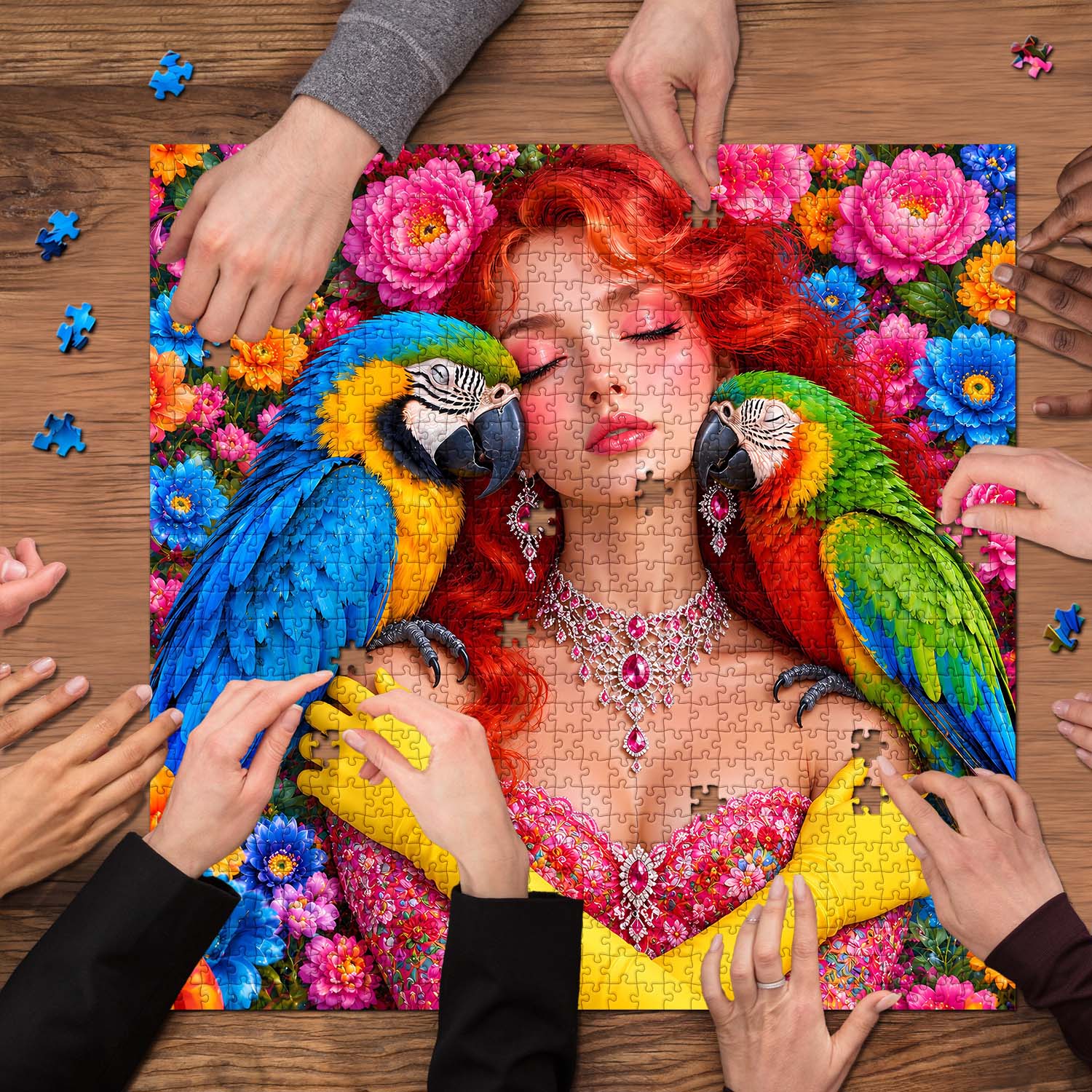 Nestled in Blooms Jigsaw Puzzle 1000 Piece