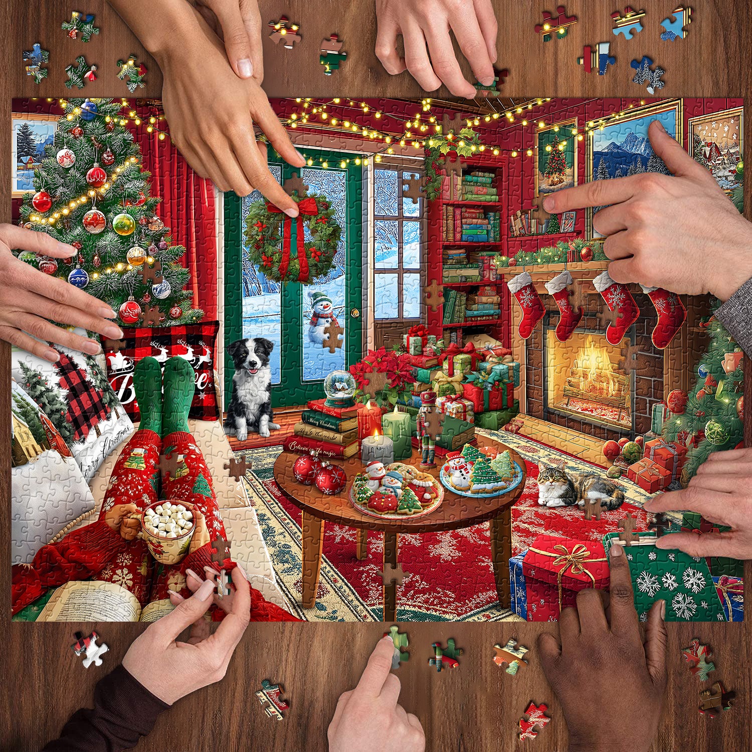 Cozy Christmas Jigsaw Puzzle 1000 Piece