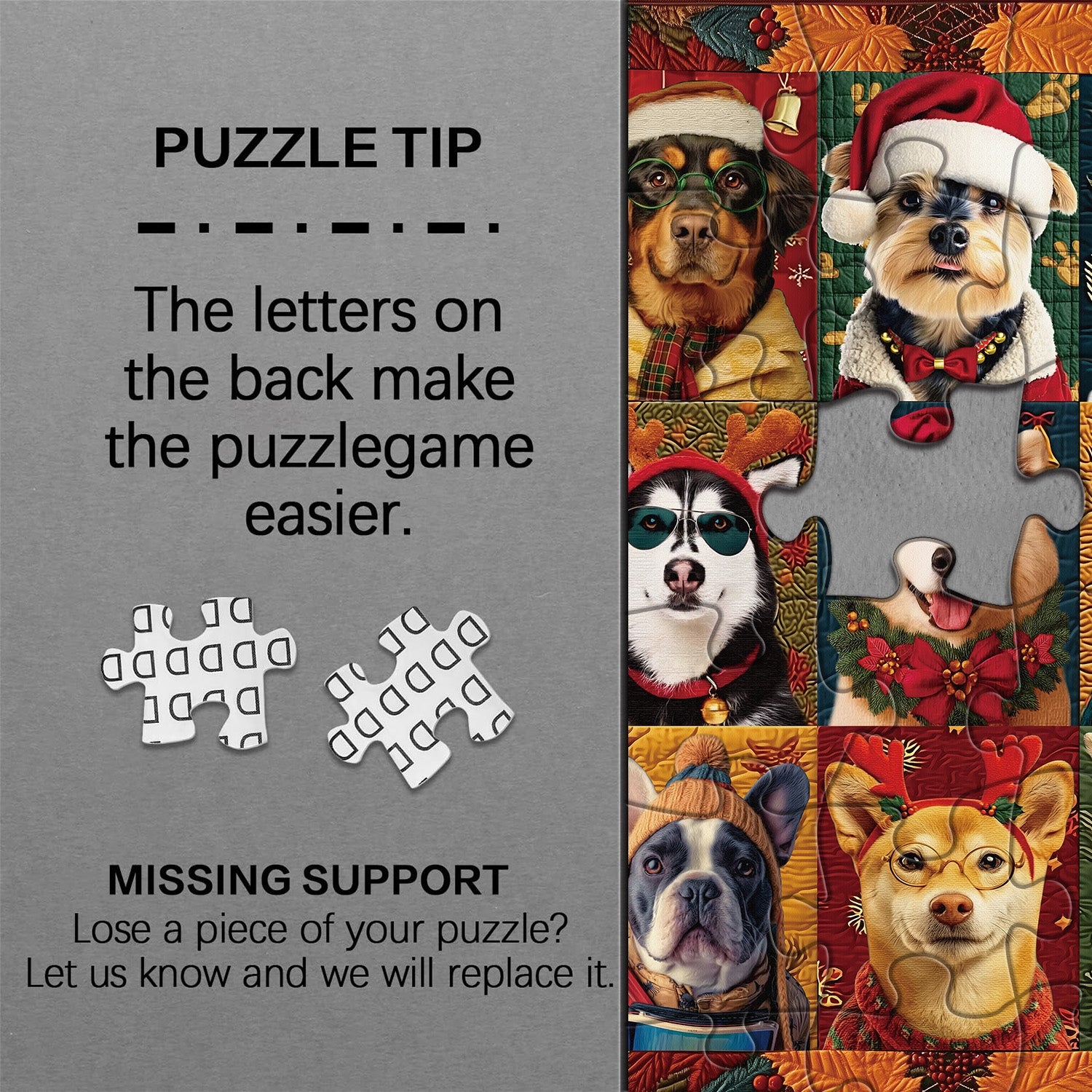 Christmas Dogs Jigsaw Puzzle 1000 Piece