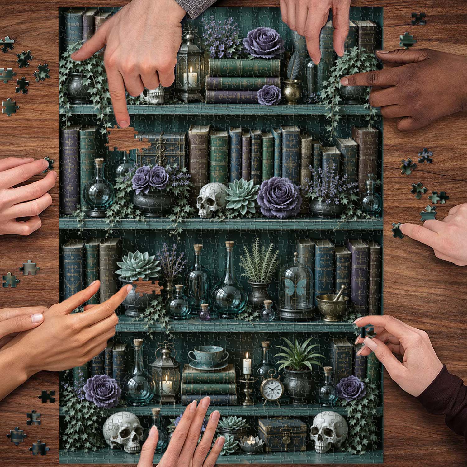 Gothic Magic Bookshelf Jigsaw Puzzle 1000 Piece