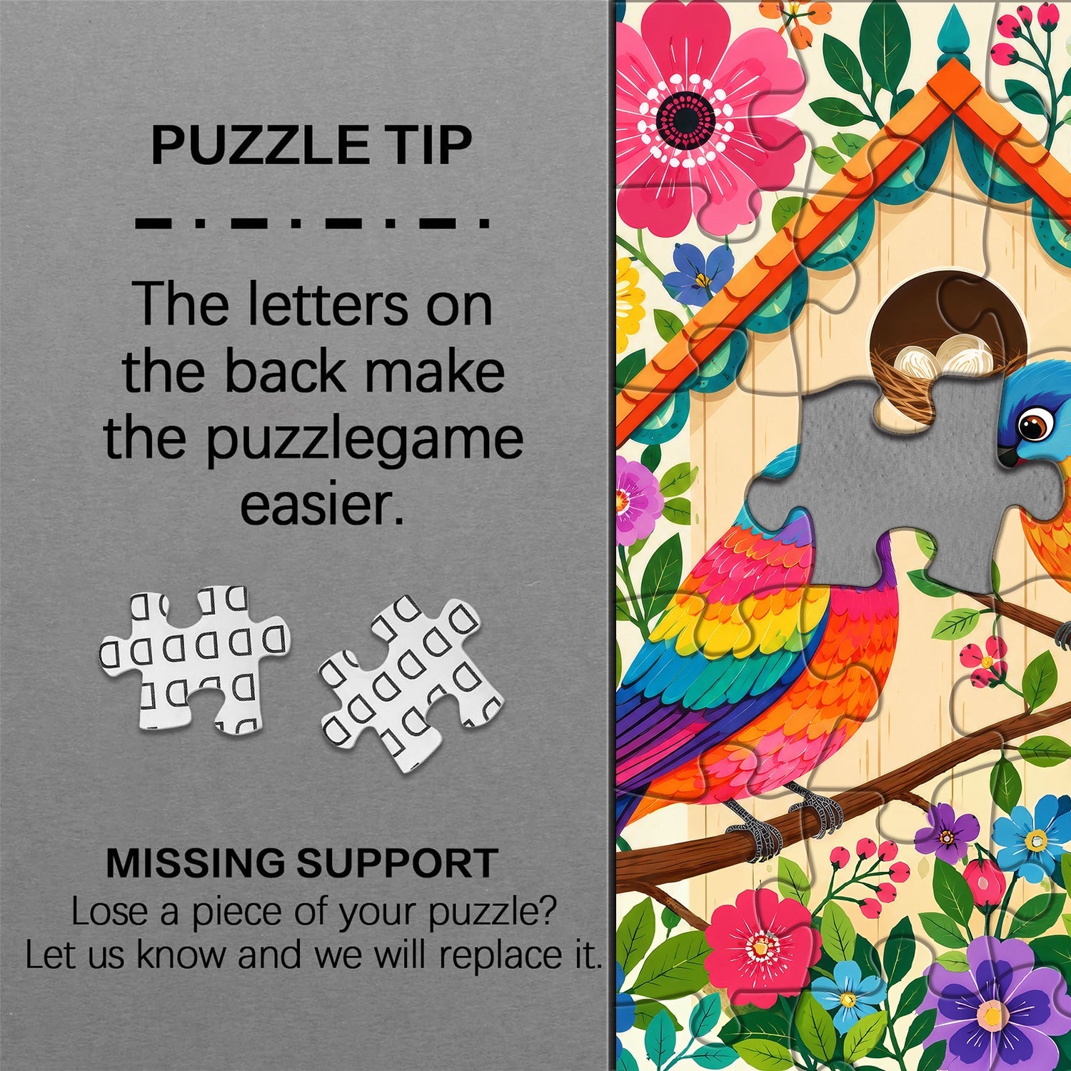 Floral Bird Cottage Jigsaw Puzzle 1000 Piece
