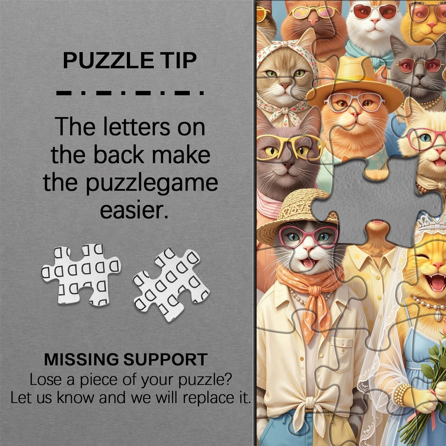 Feline Nuptials  Jigsaw Puzzle 1000 Piece