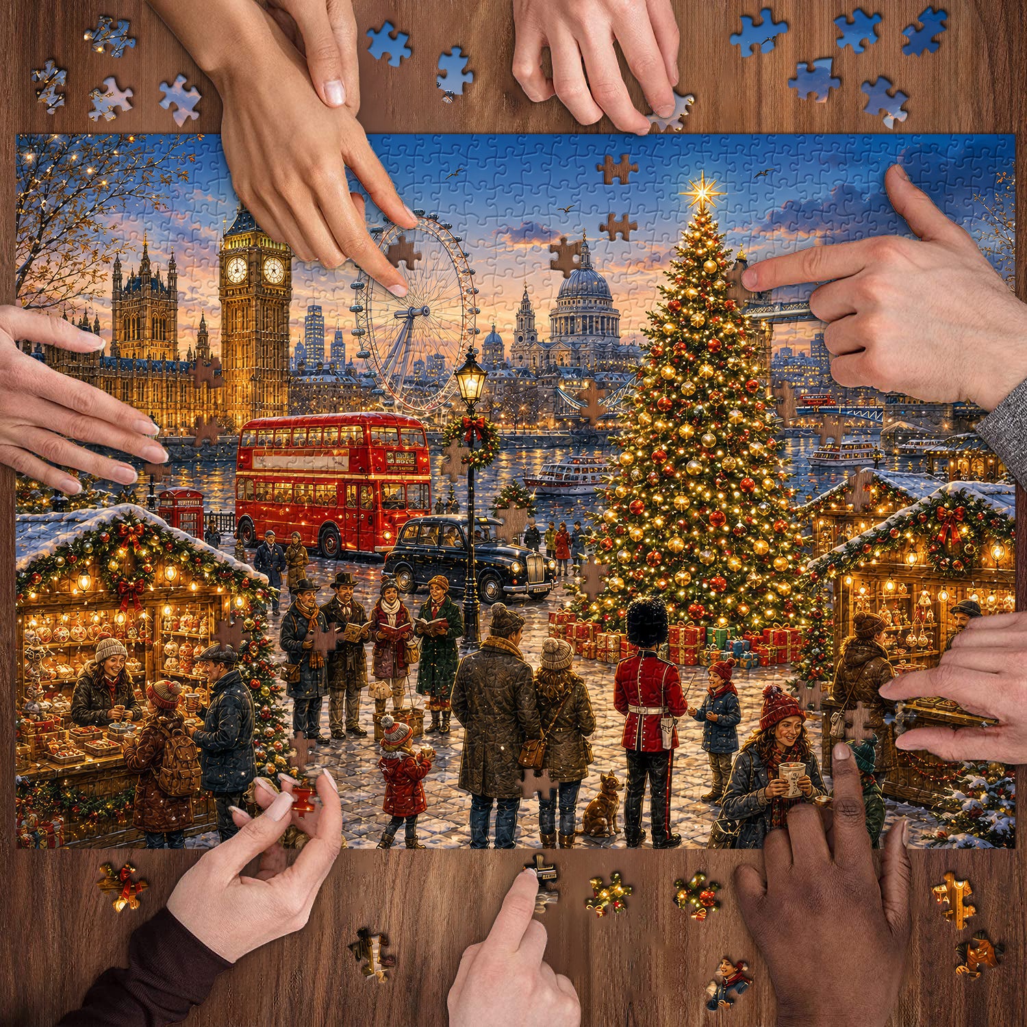 Christmas in London Jigsaw Puzzle 1000 Pieces