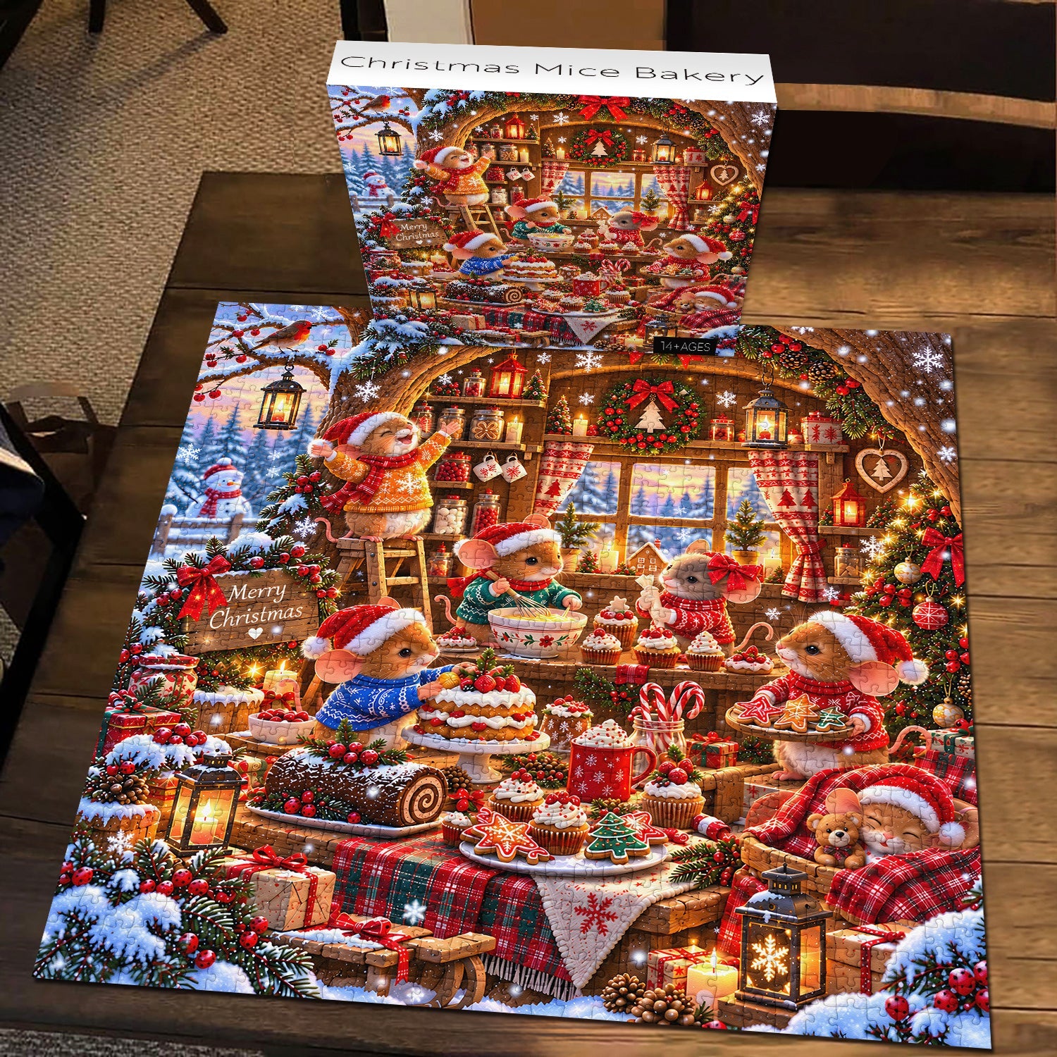Christmas Mice Bakery Jigsaw Puzzle 1000 Pieces