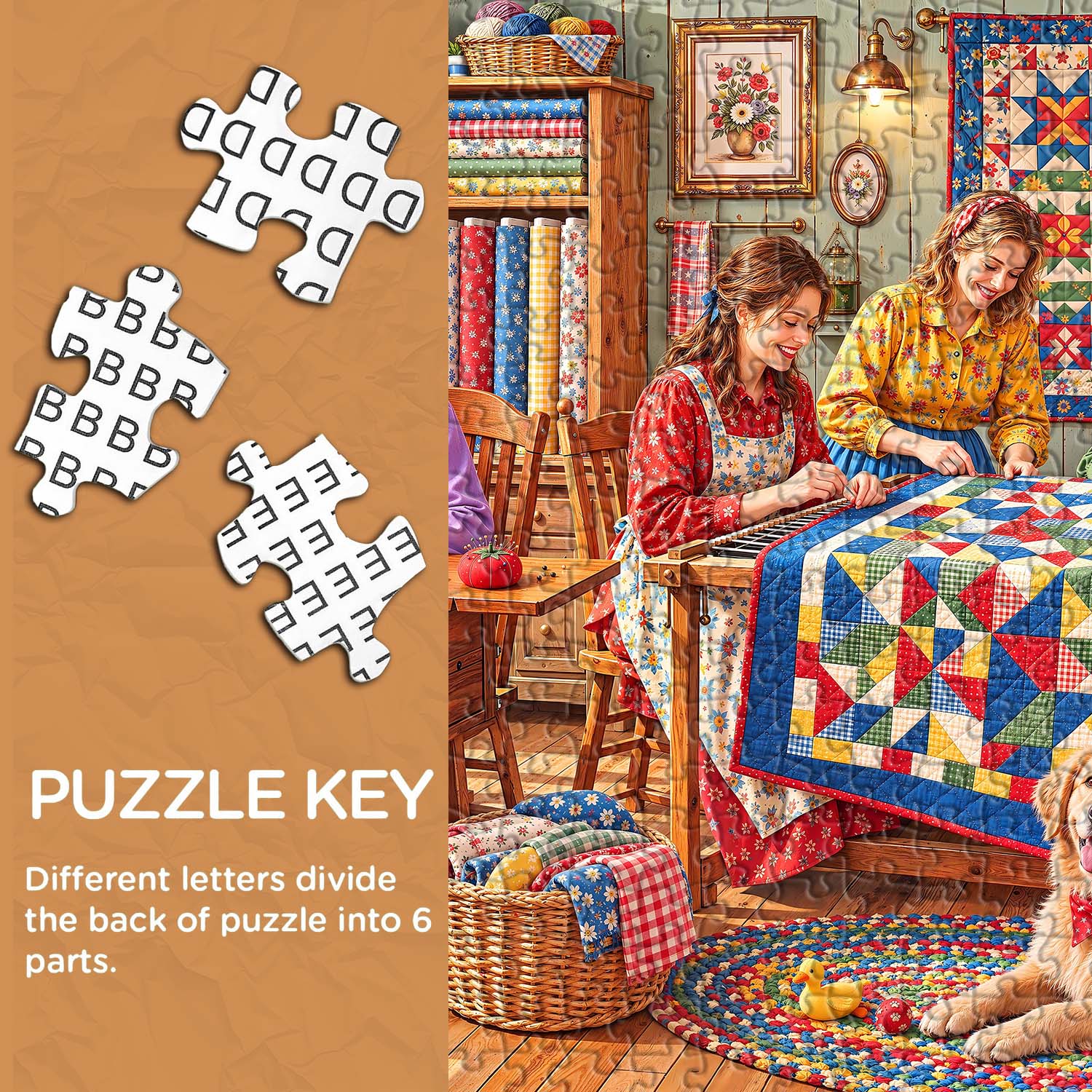 Quilt Circle Jigsaw Puzzle 1000 Piece