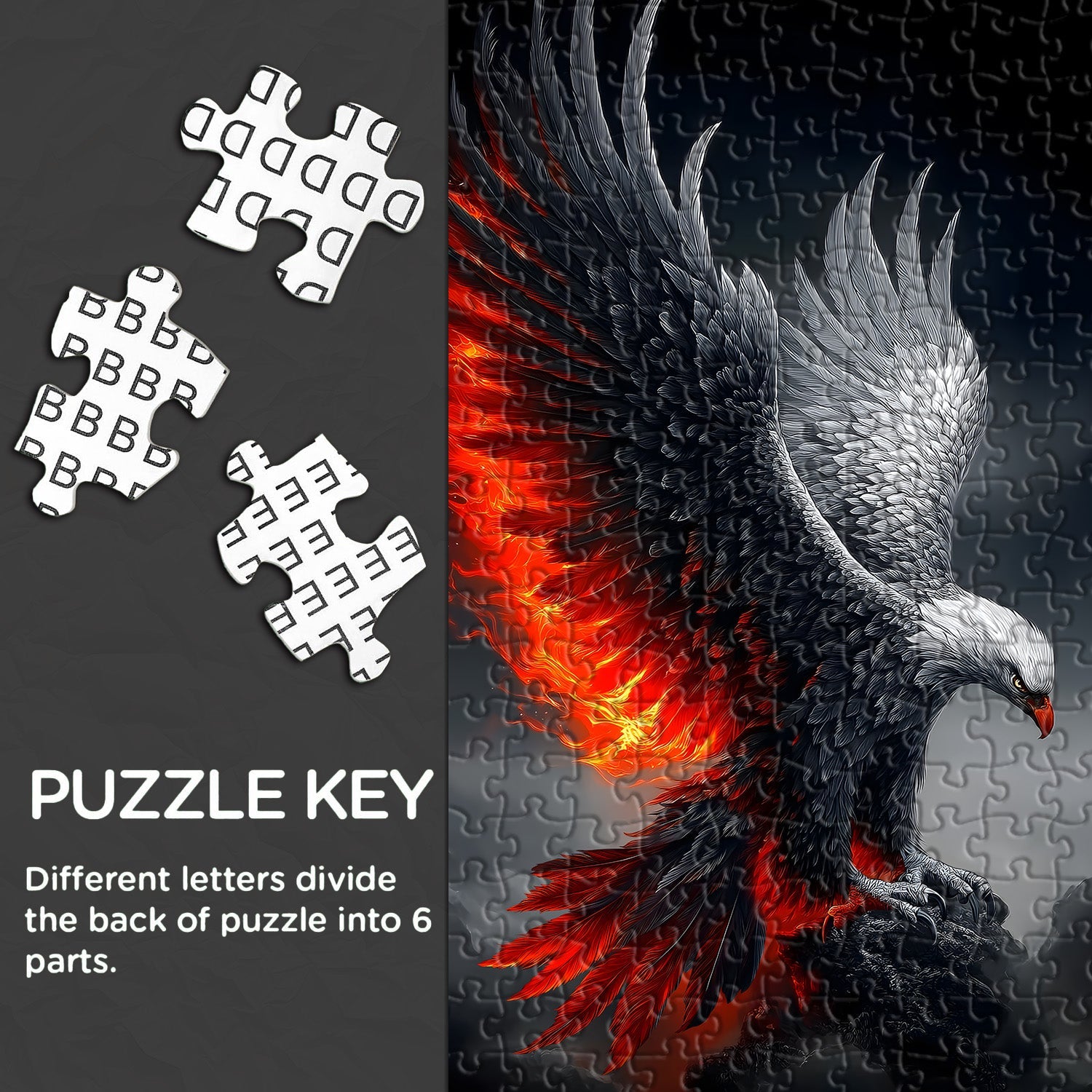 Crimson Flame Eagle Jigsaw Puzzle 1000 Pieces