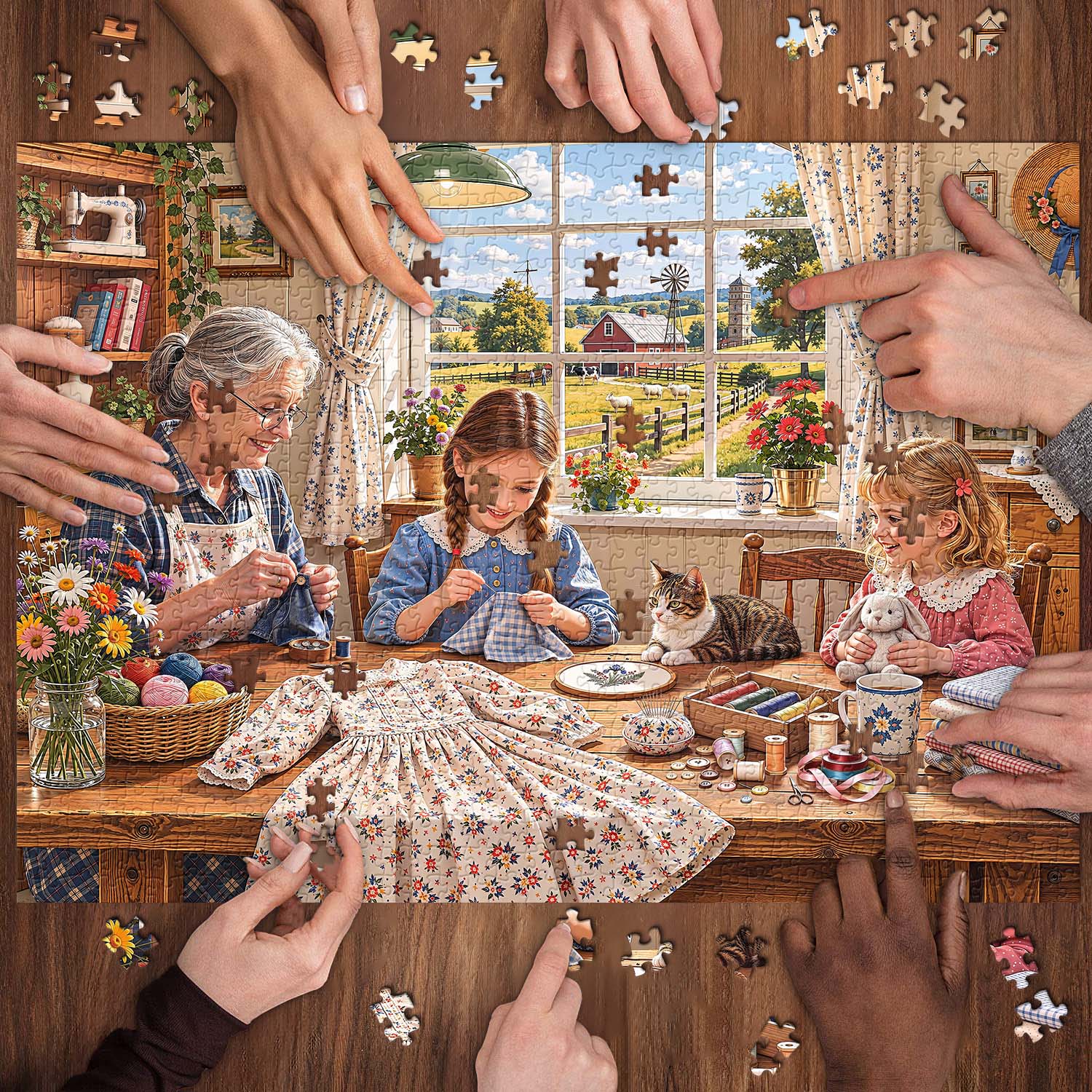 Sewing Days Jigsaw Puzzle 1000 Piece