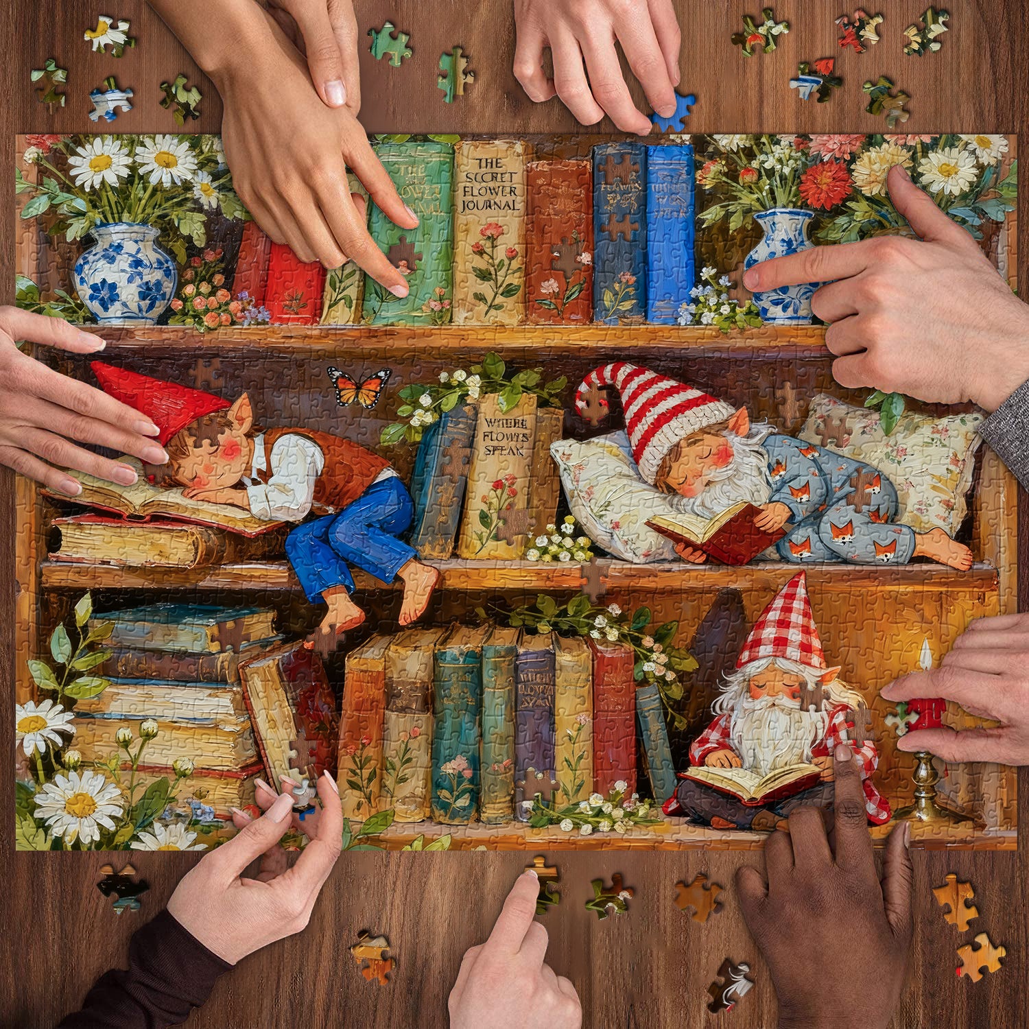 Sleeping on Pages Jigsaw Puzzle 1000 Pieces