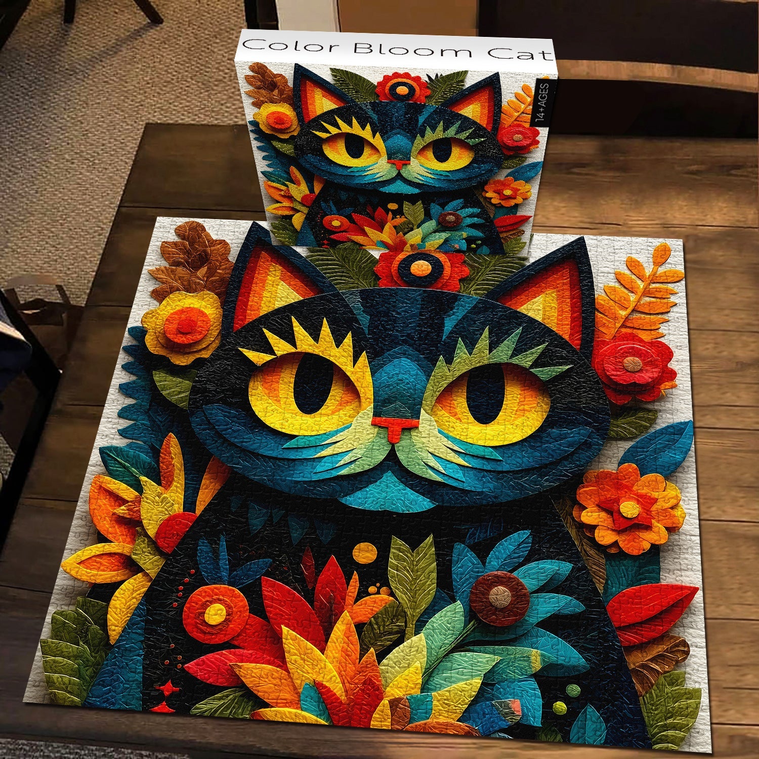 Color Bloom Cat Jigsaw Puzzle 1000 Pieces