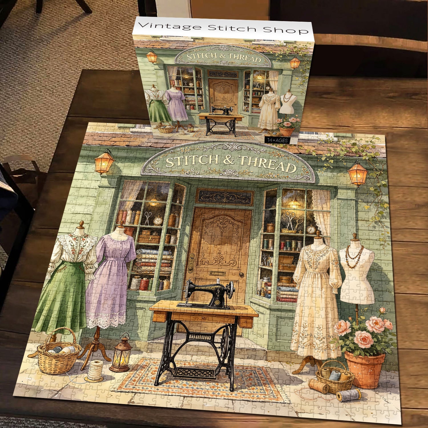 Vintage Stitch Shop Jigsaw Puzzle 1000 Piece
