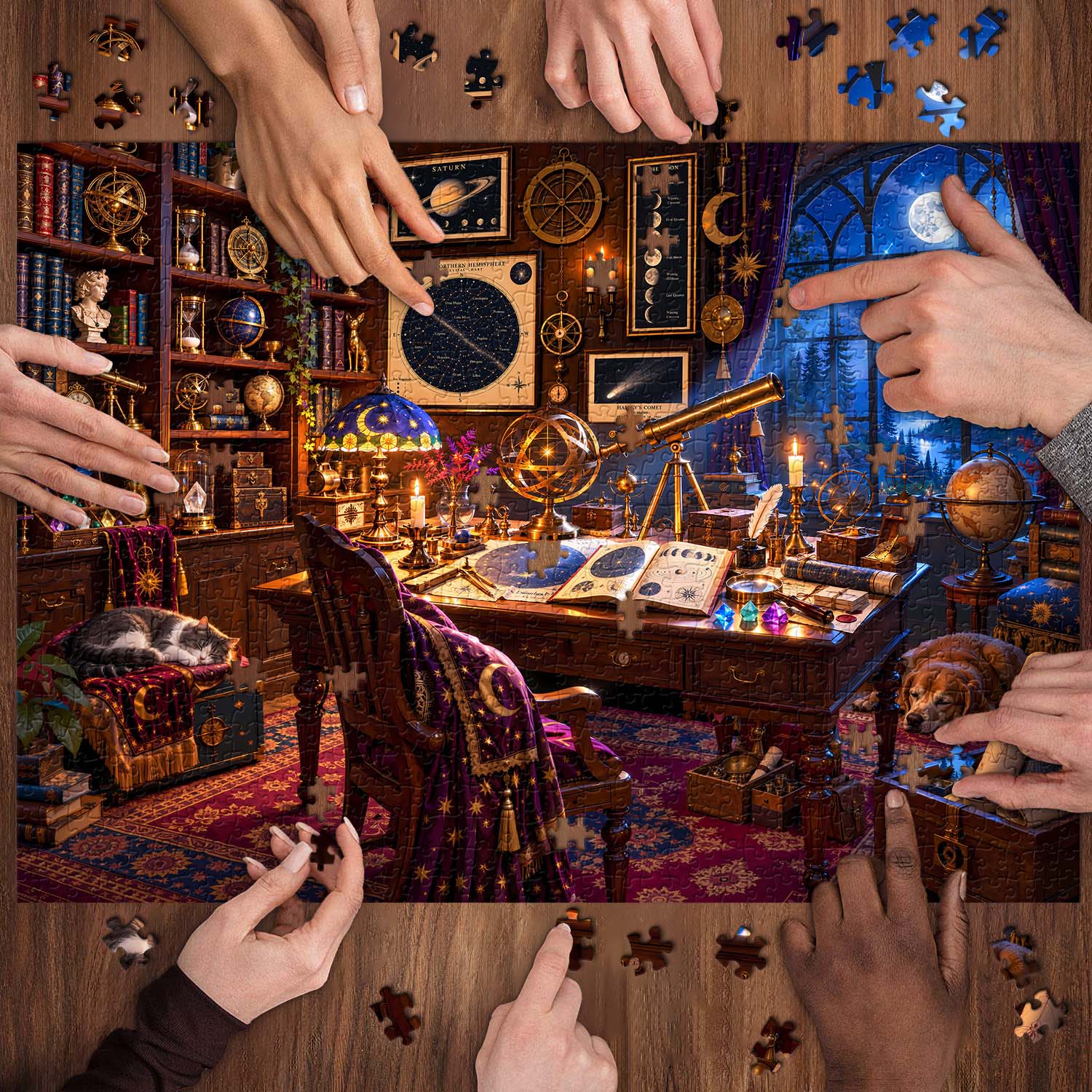 Moonlight Astronomy Studio Jigsaw Puzzle 1000 Pieces