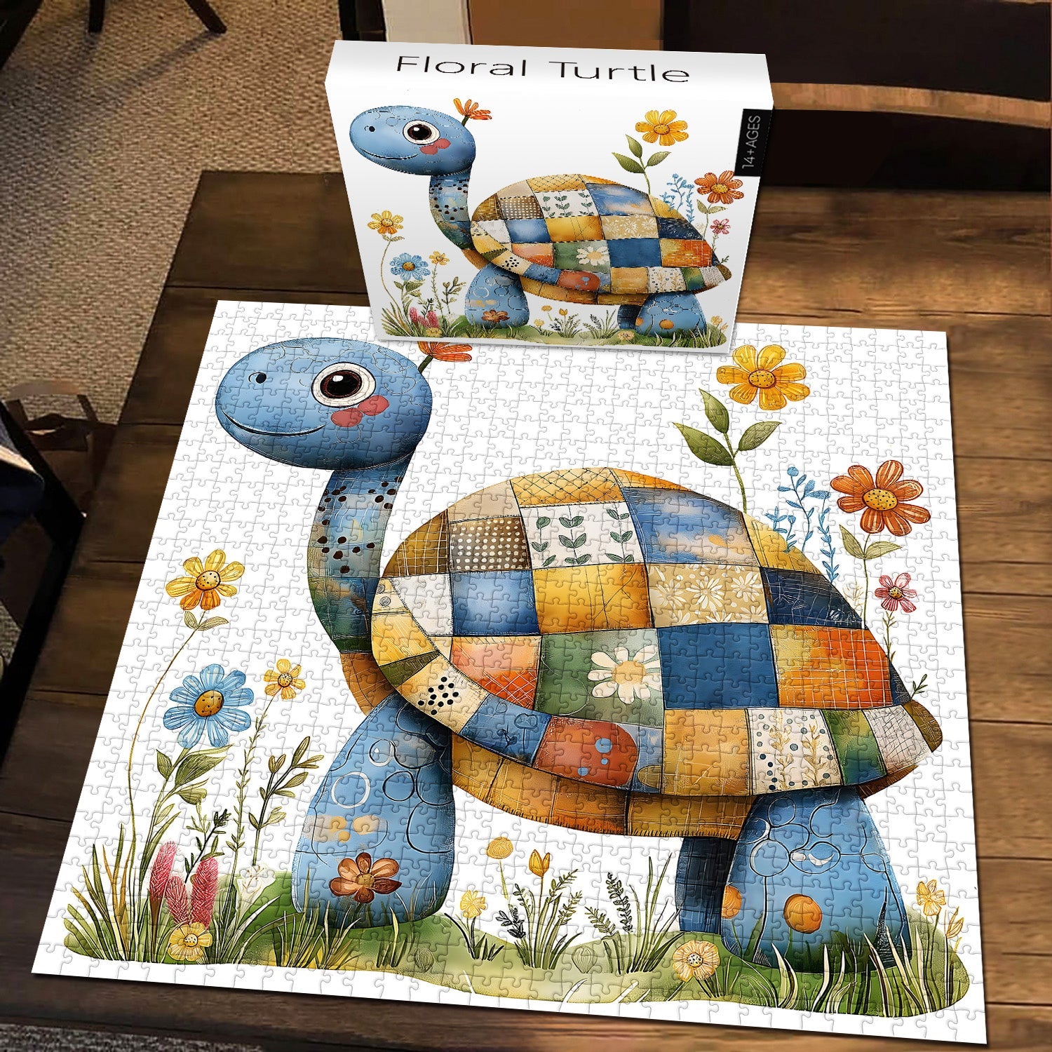 Floral Turtle Jigsaw Puzzle 1000 Pieces
