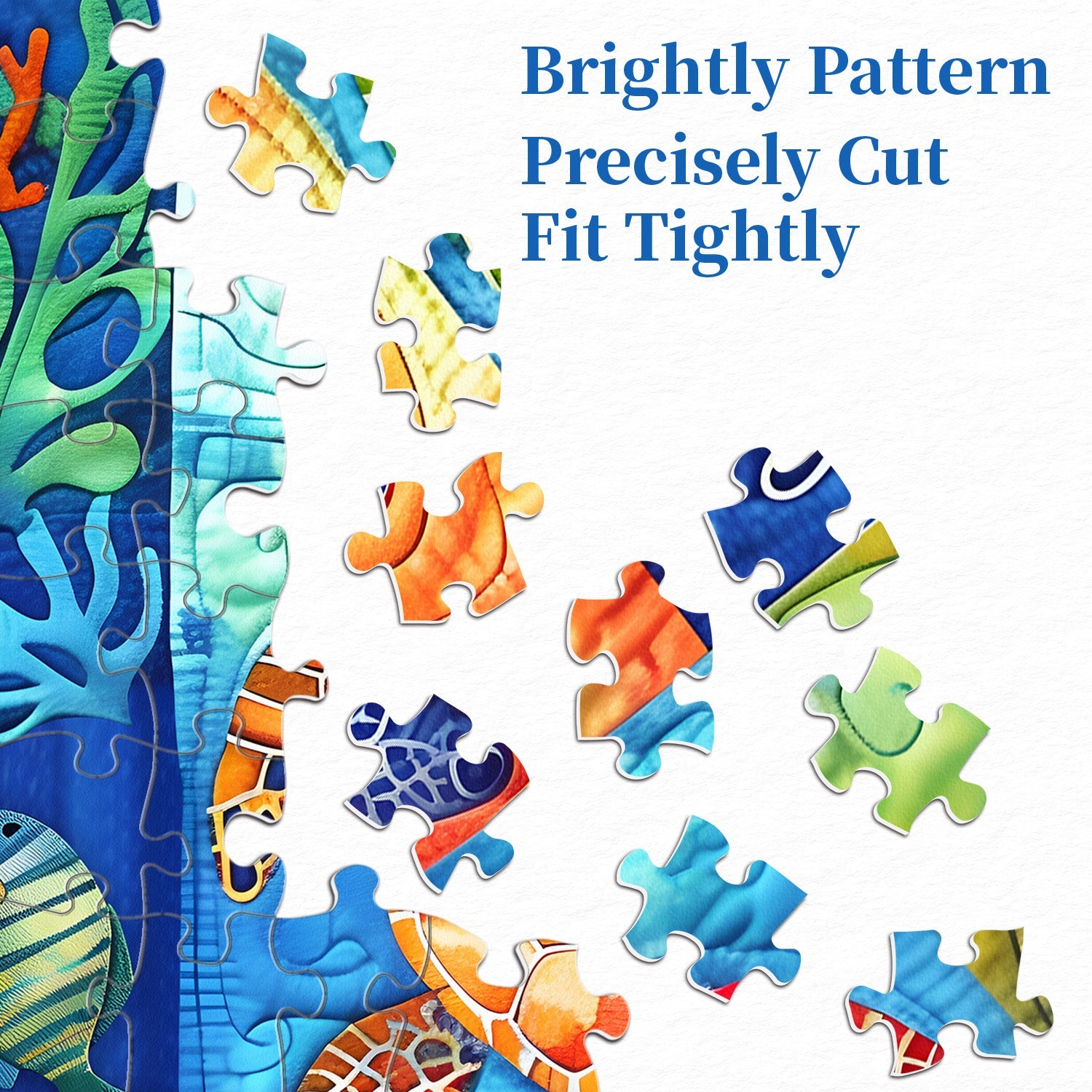 Colorful Ocean Turtles Jigsaw Puzzle 1000 Piece