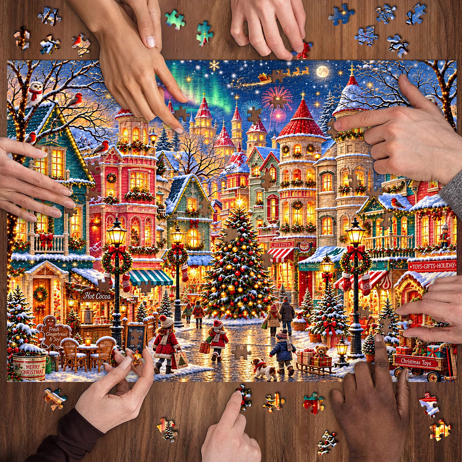 Aurora Holiday Village Jigsaw Puzzle 1000 Pieces