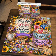 Grateful Floral Cup Jigsaw Puzzle 1000 Pieces
