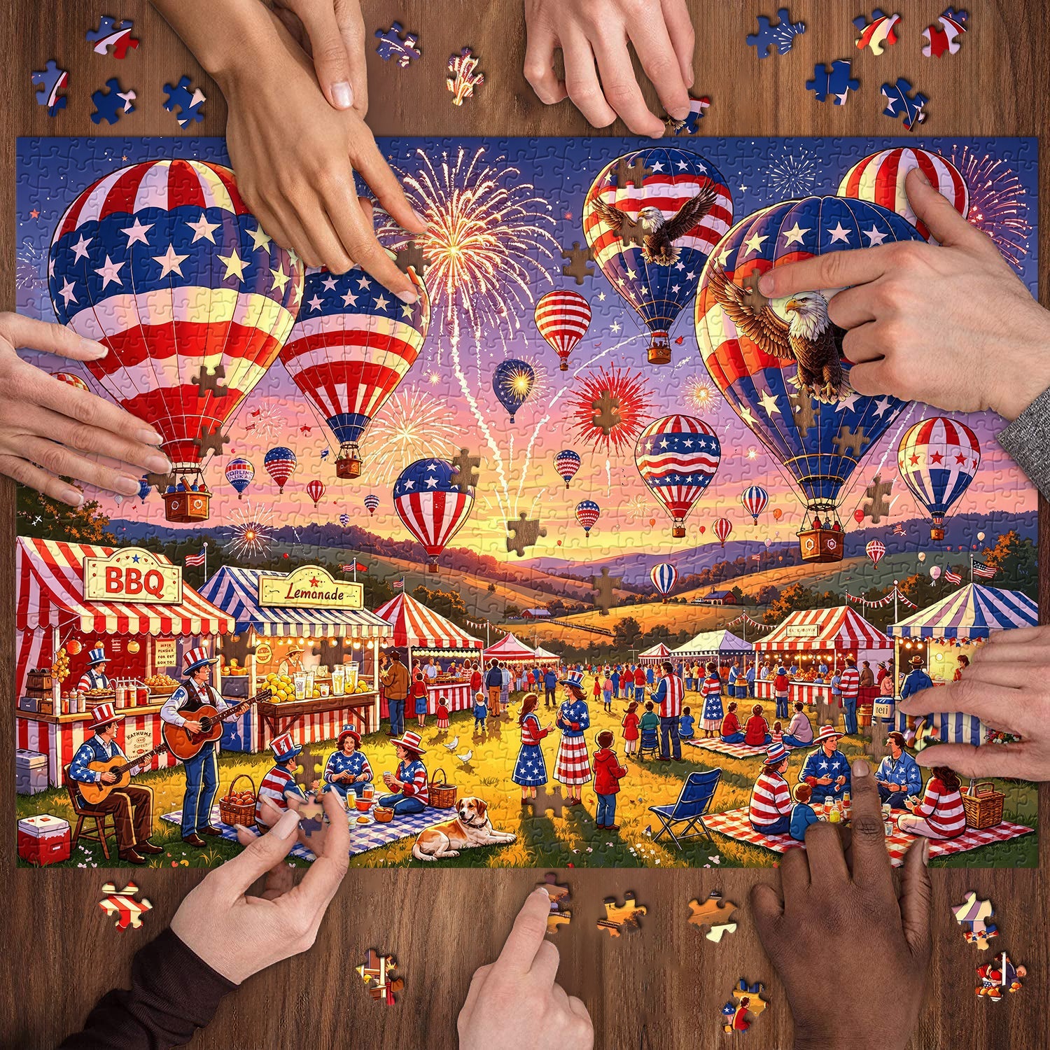 Hot Air Balloon Carnival Jigsaw Puzzle 1000 Pieces