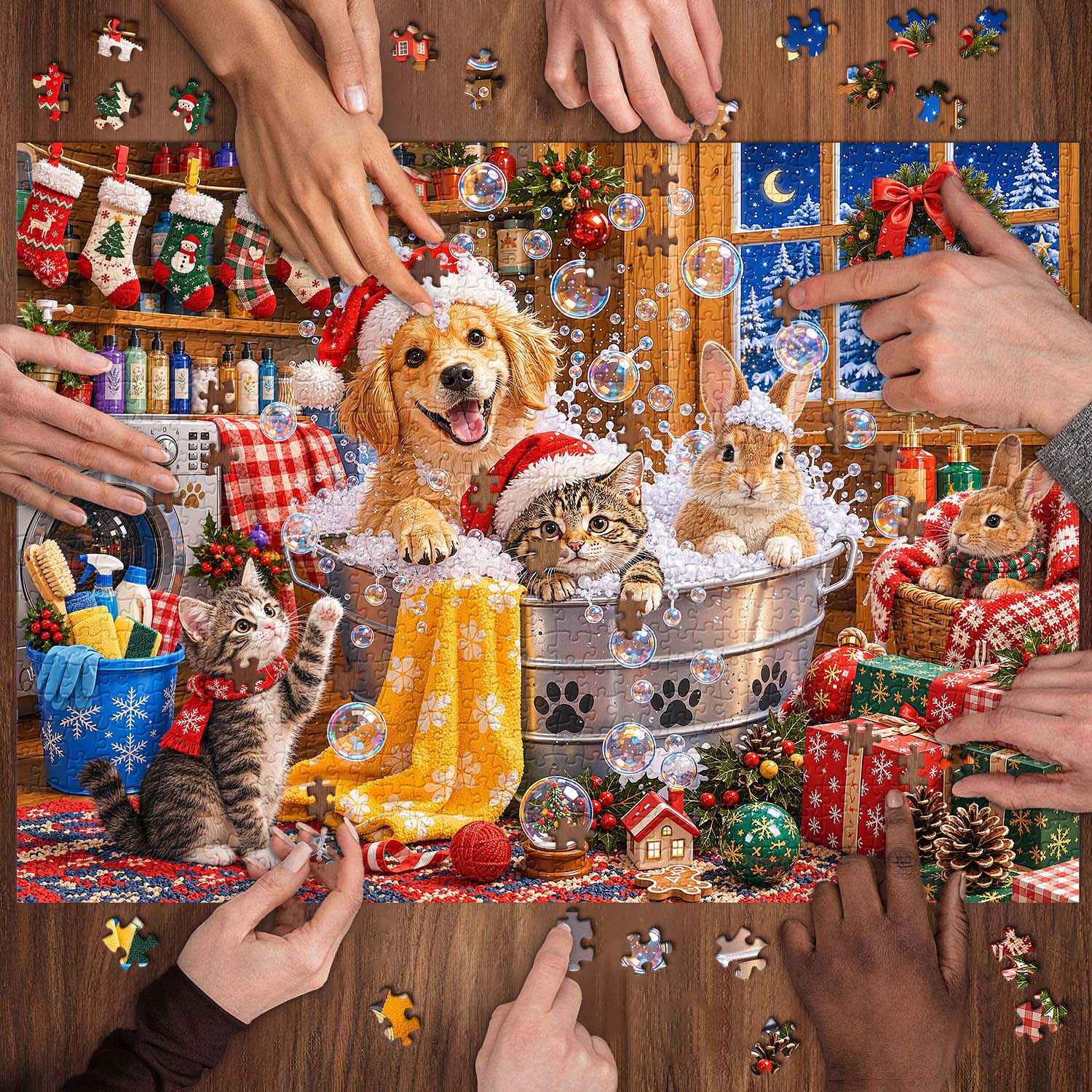Pet Holiday Jigsaw Puzzle 1000 Piece