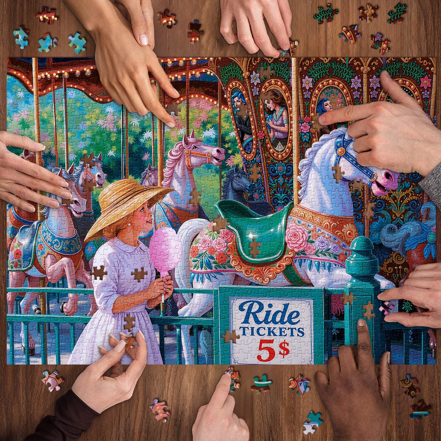 Candyfloss and Carousel Jigsaw Puzzle 1000 Pieces