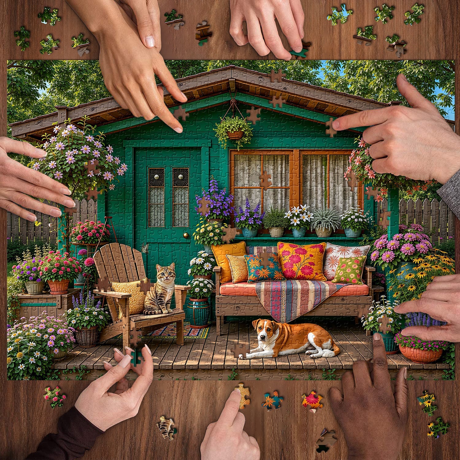 Sunlit Porch Retreat Jigsaw Puzzle 1000 Pieces