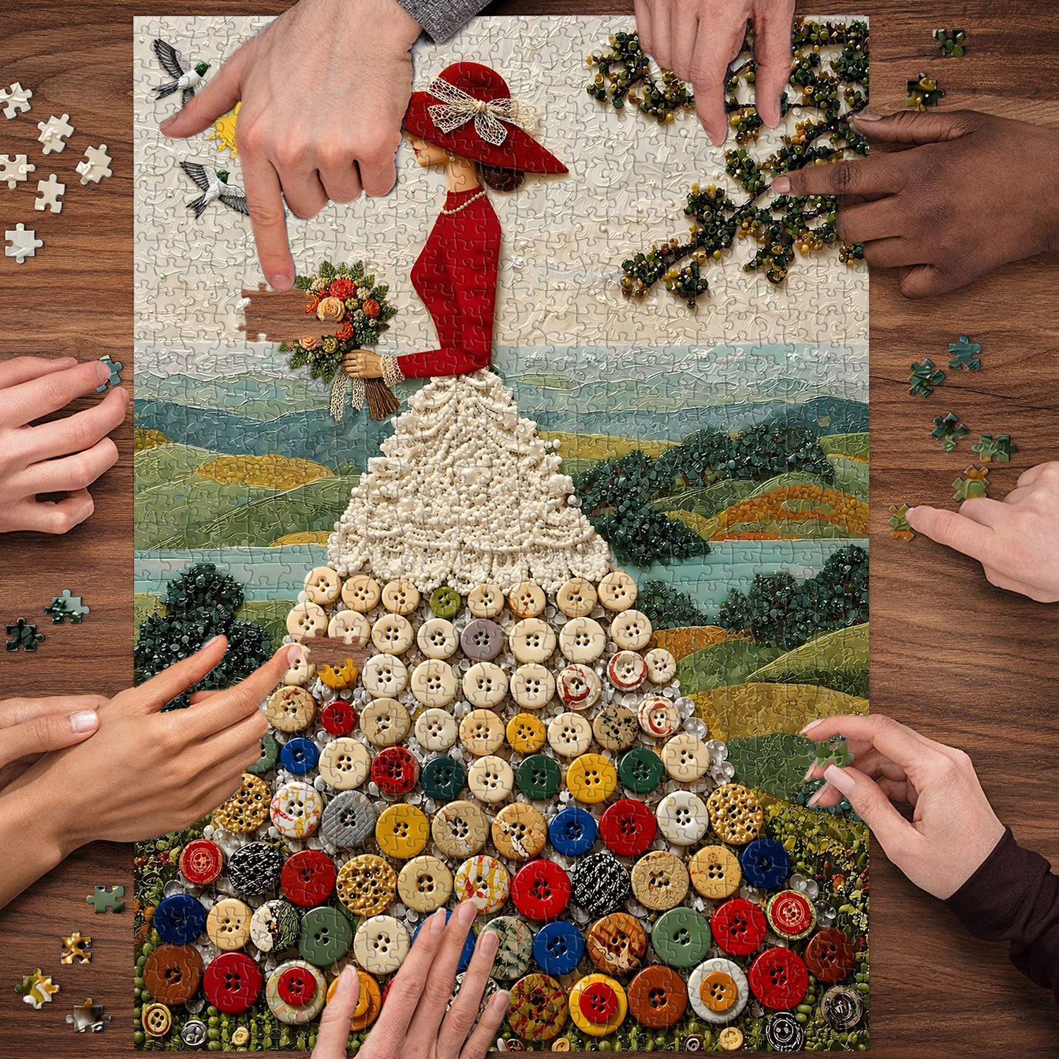 Button Skirt Jigsaw Puzzle 1000 Pieces