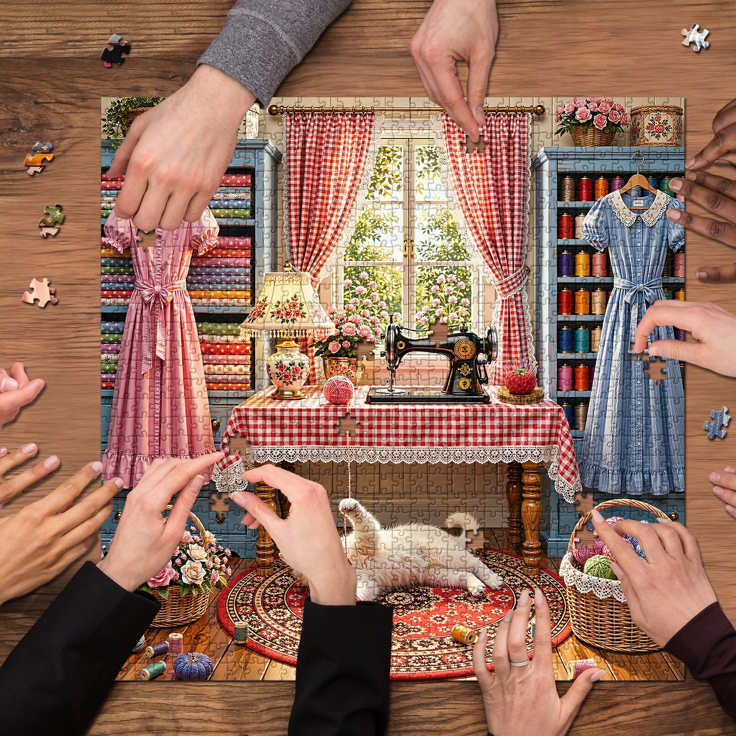 Sewing Cottage Jigsaw Puzzle 1000 Piece