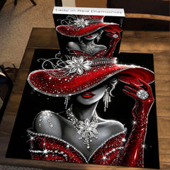 Lady in Red Diamonds Jigsaw Puzzle 1000 Pieces