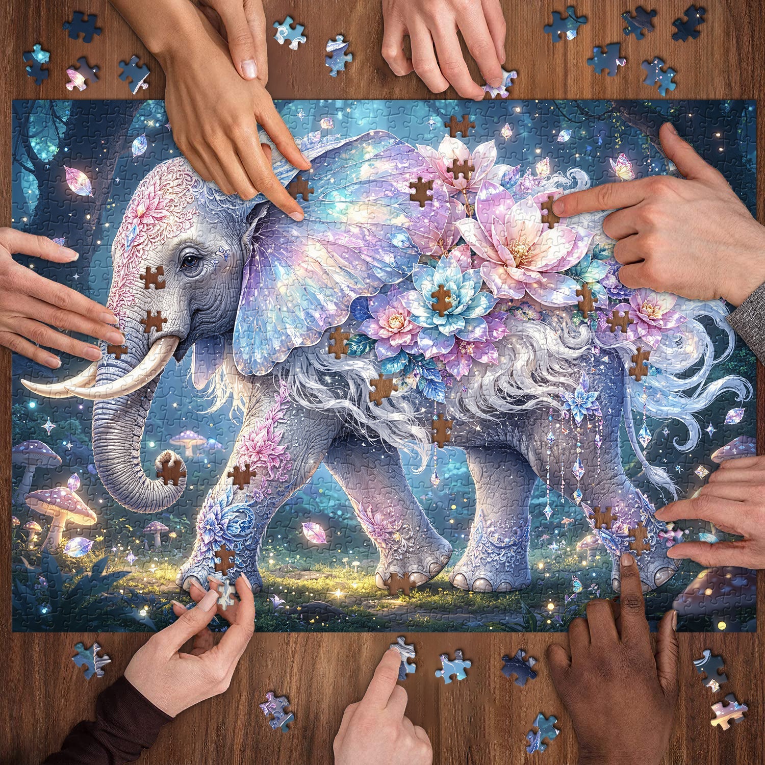 Mystic Floral Elephant Jigsaw Puzzle 1000 Piece