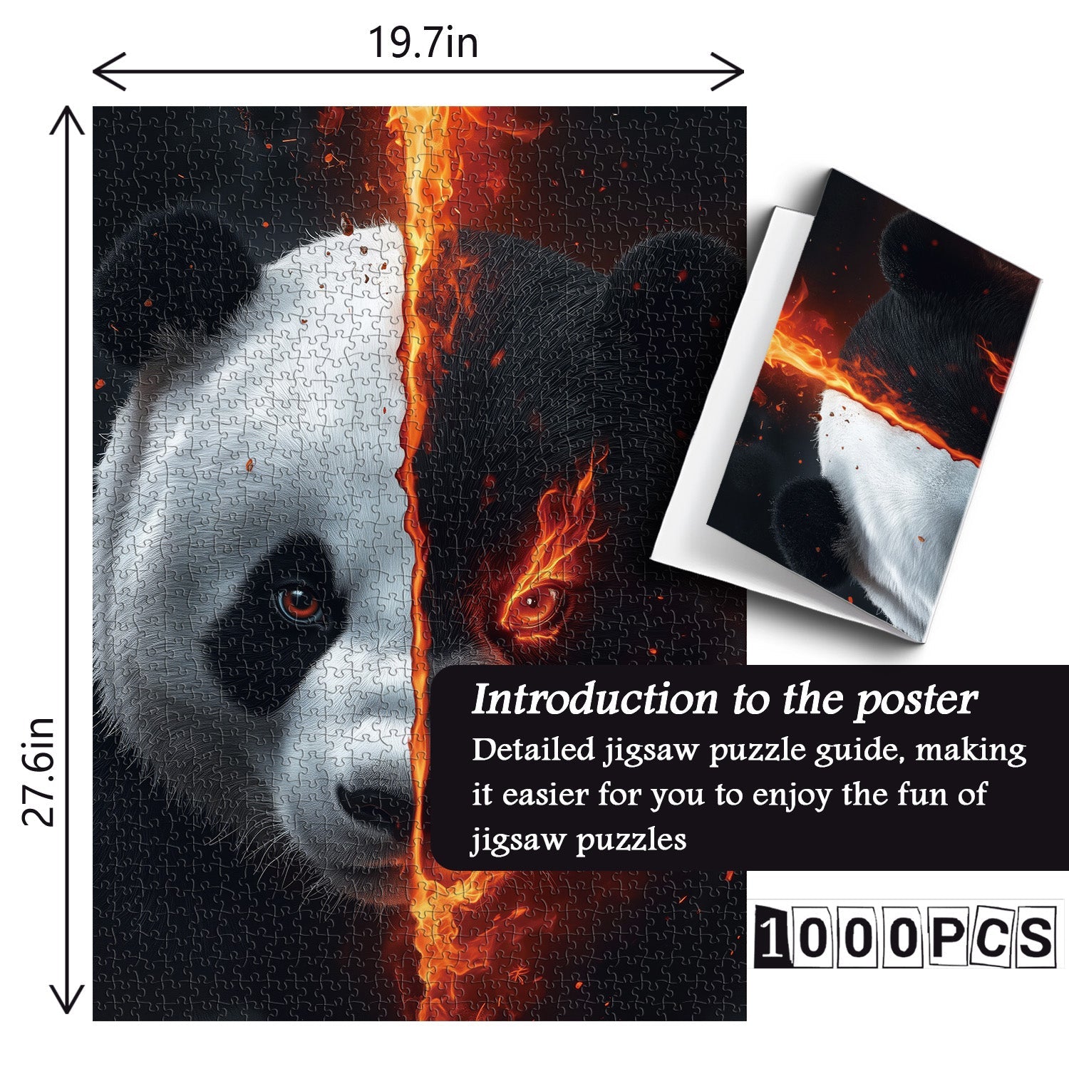 Fire Realm Panda Jigsaw Puzzles 1000 Pieces