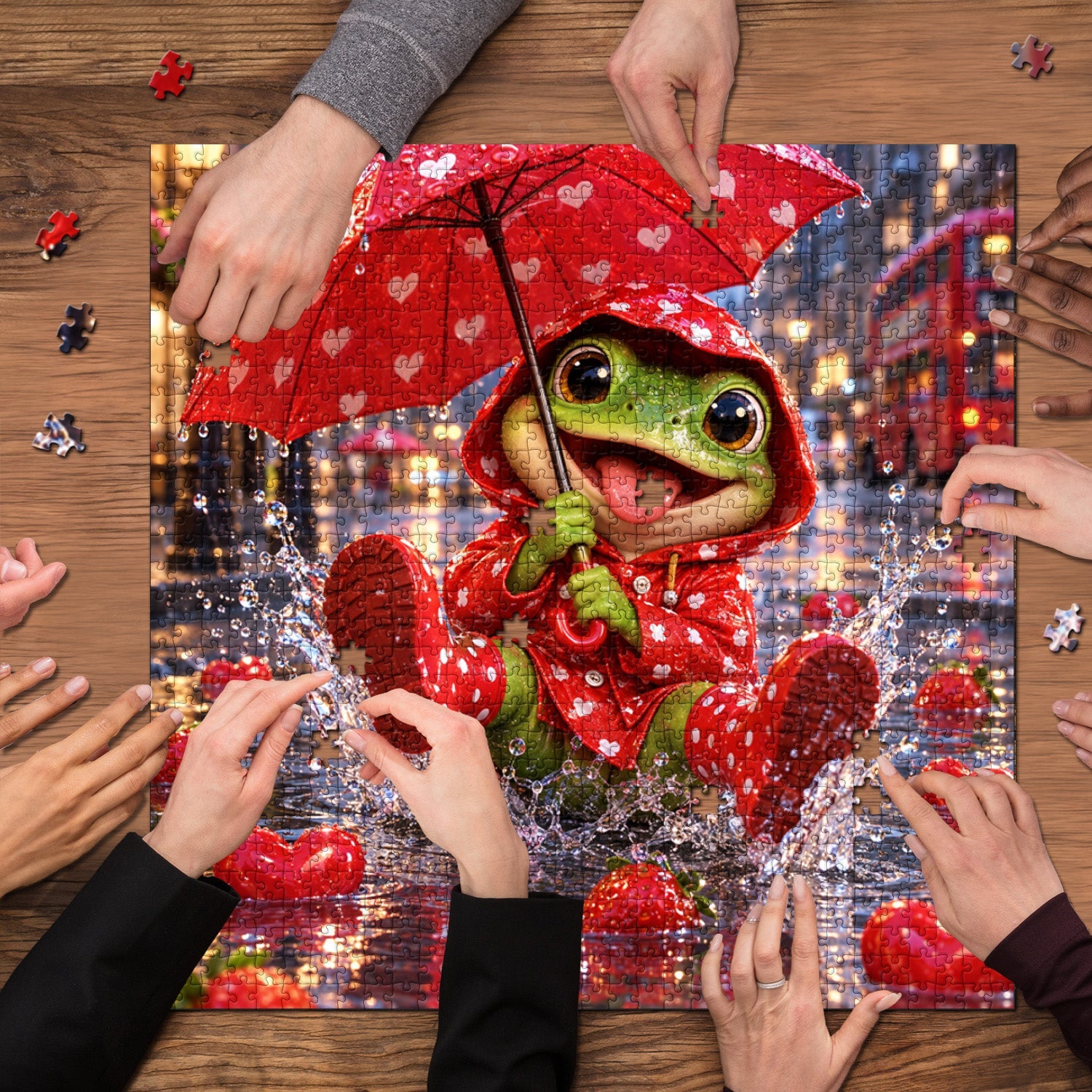 Heart Frog Jigsaw Puzzle 1000 Piece