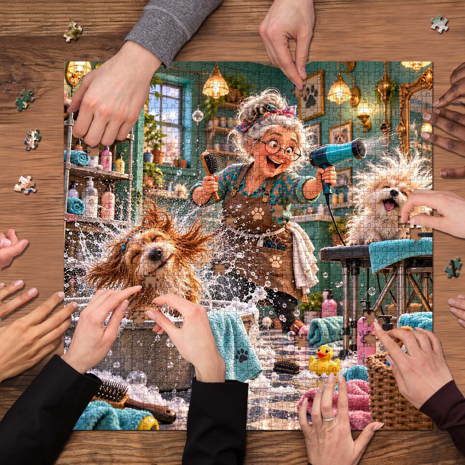 Bath Time Mayhem Jigsaw Puzzle 1000 Piece