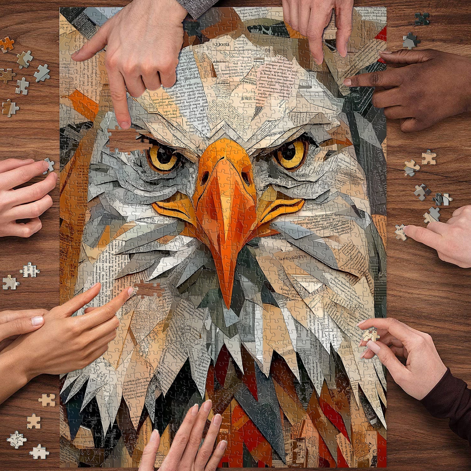 Collage Eagle Jigsaw Puzzle 1000 Pieces