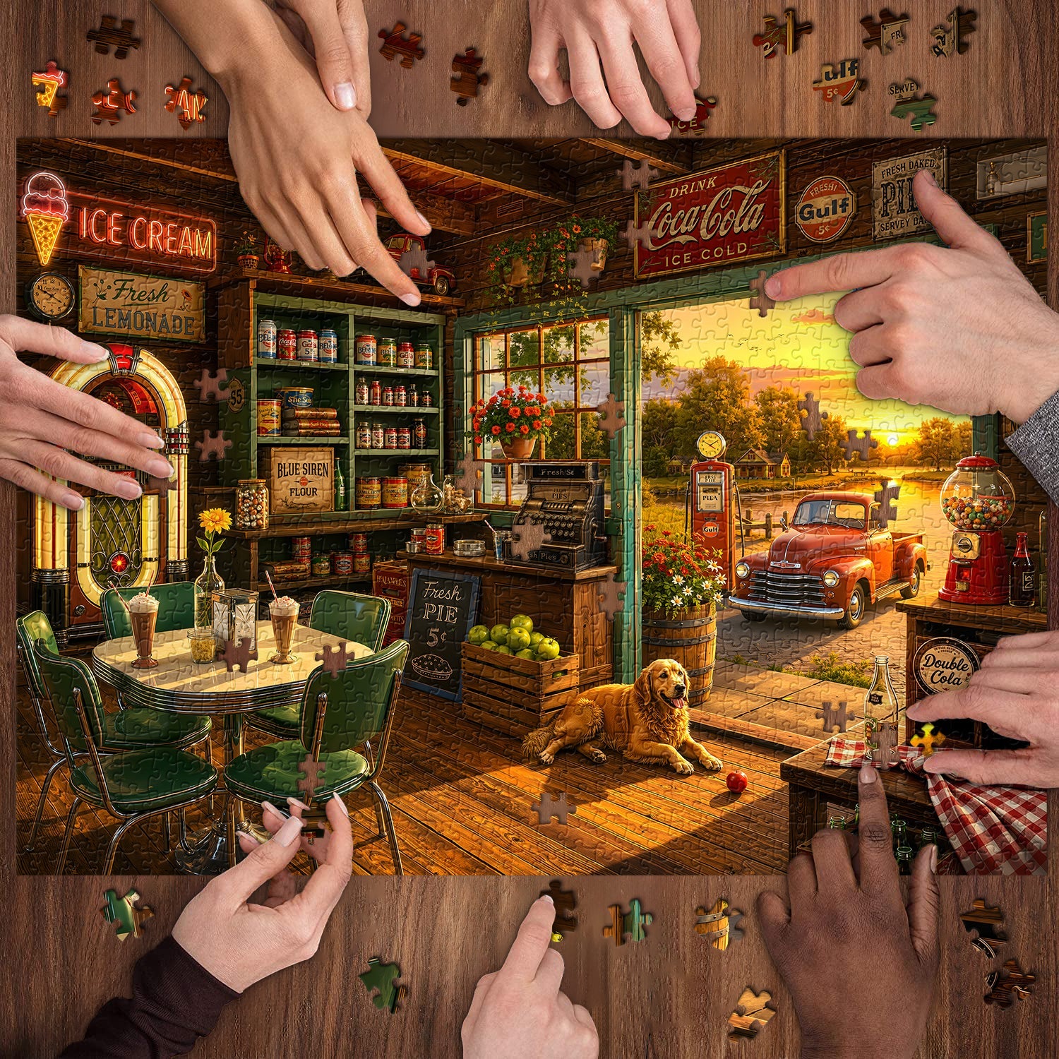 Sunset General Store Jigsaw Puzzle 1000 Piece