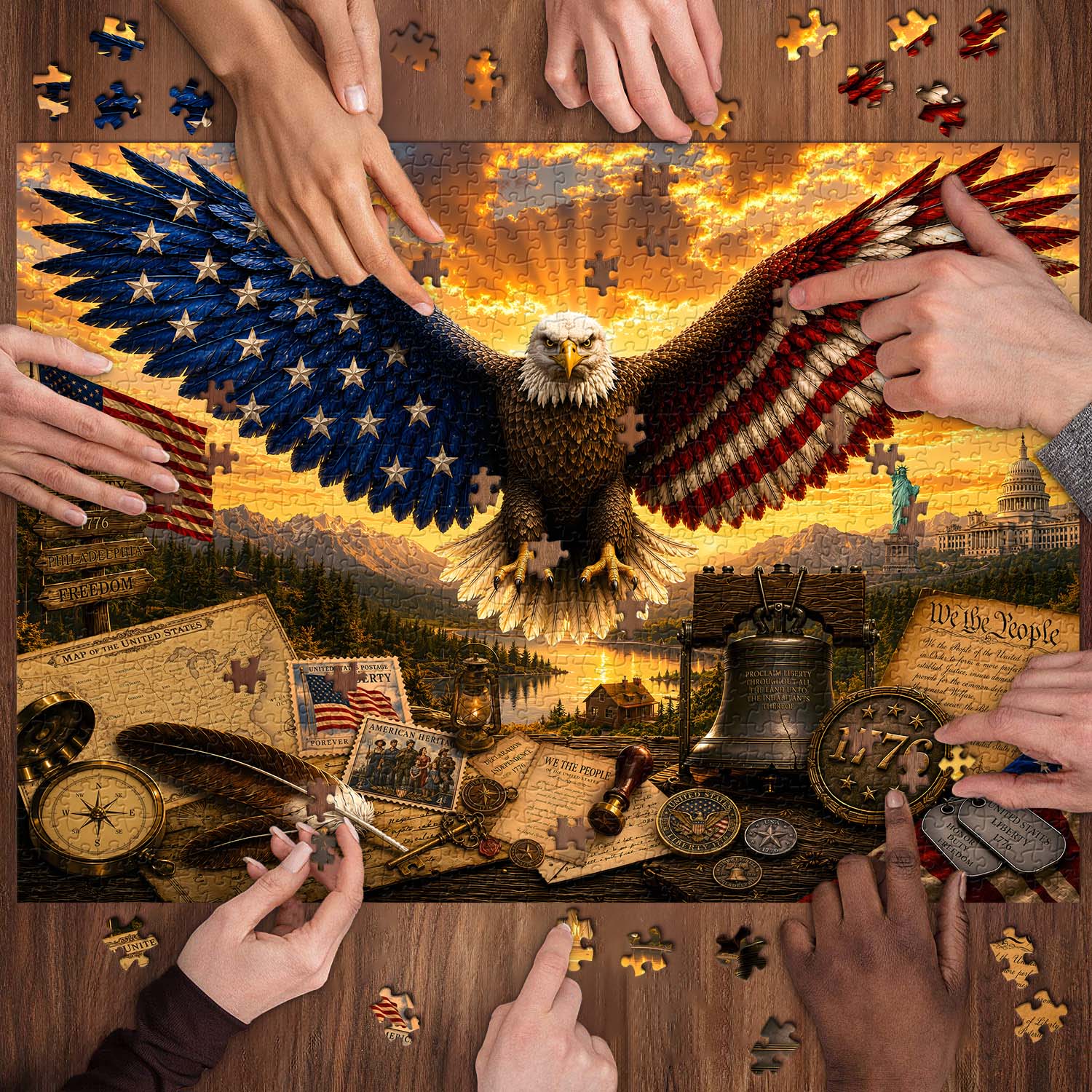Wings of Patriotism Jigsaw Puzzle 1000 Piece