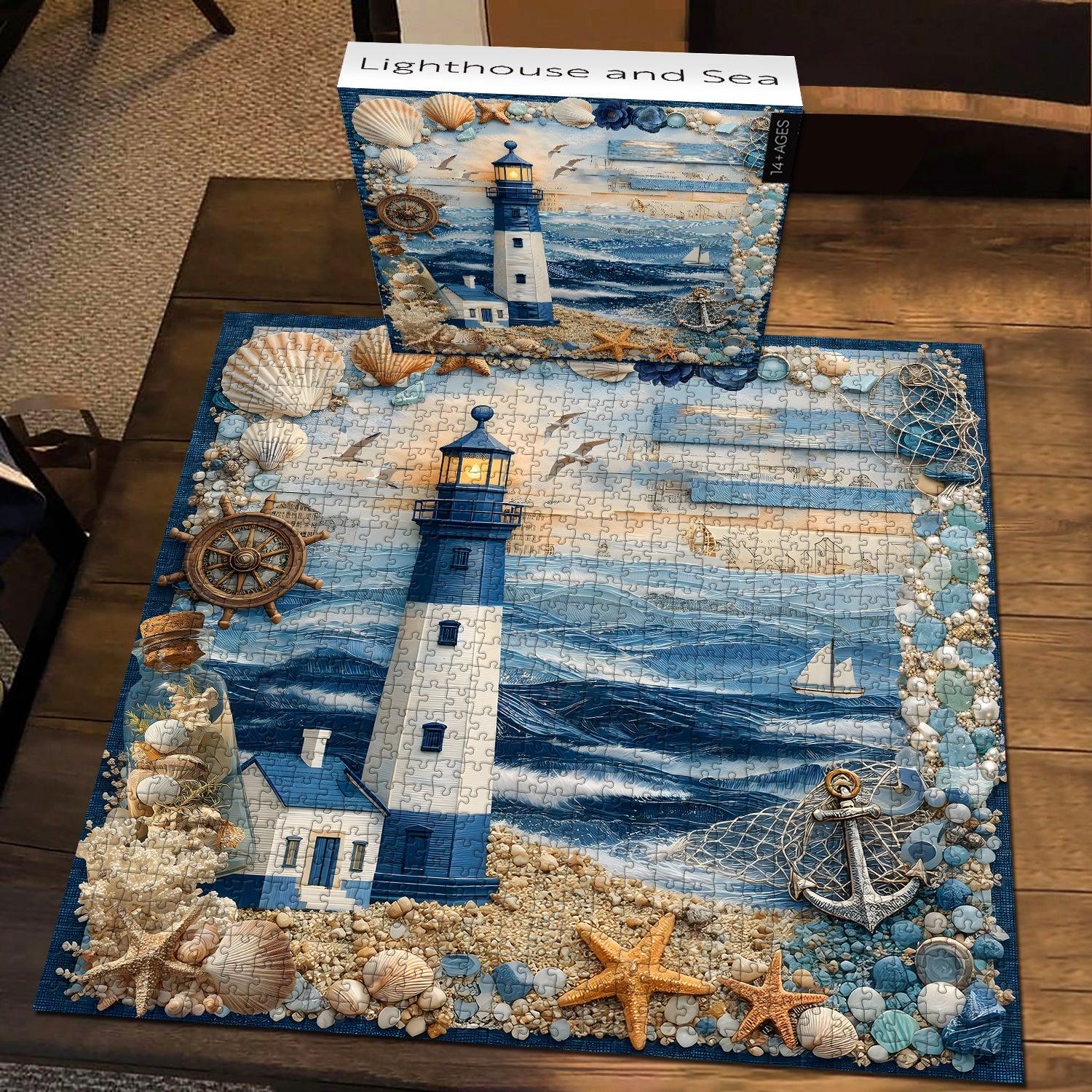 Puzzle de 1000 pièces phare et mer