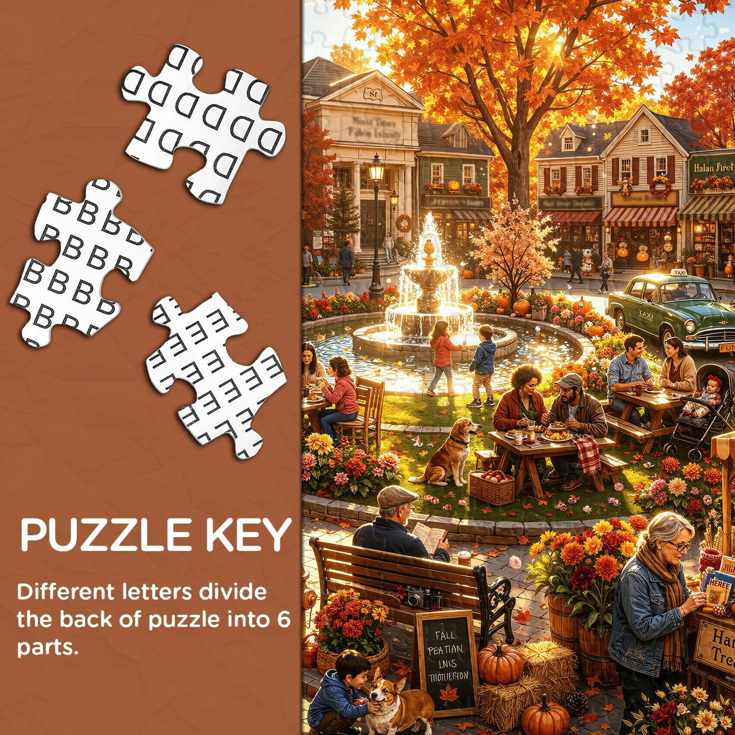 Crimson Maple Market Jigsaw Puzzle 1000 Piece