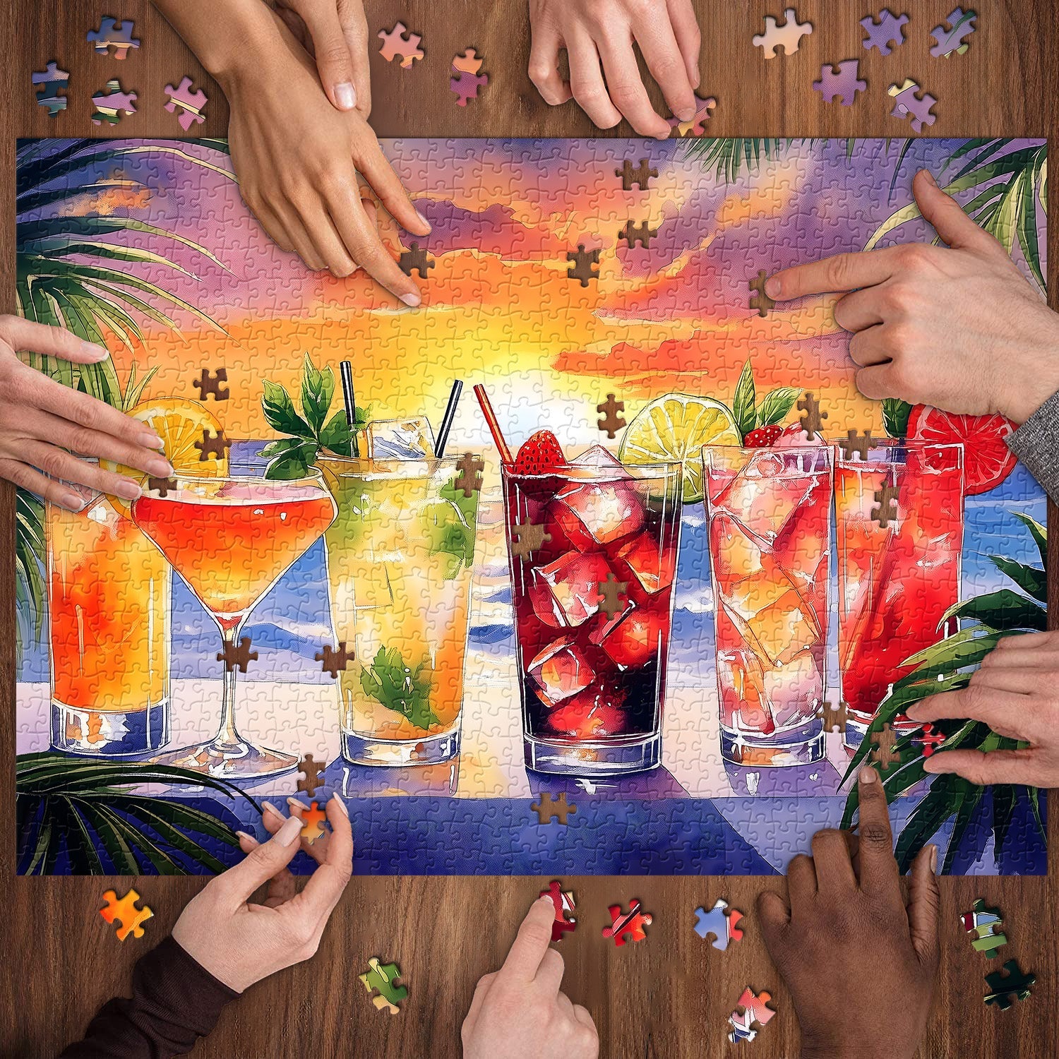 Sunset Ice Drinks Jigsaw Puzzle 1000 Pieces